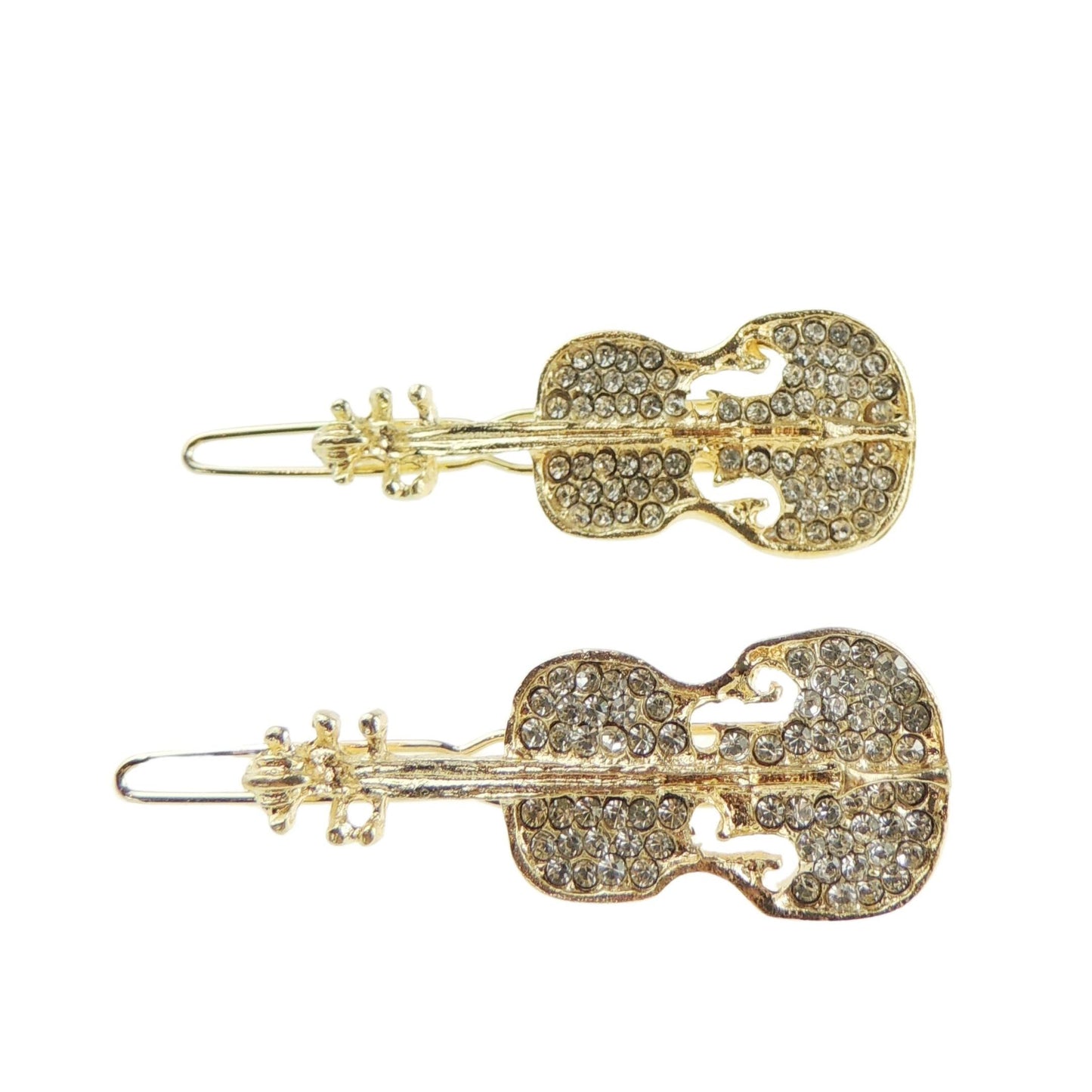 Womens Sparkly Crystal Violin Guitar Viola Cello Diamante Crystal Rhinestone Womens Girls Party Birthday Christmas Bridal Hairpin Hair Clip Grip Bobby Pin Clip Slide