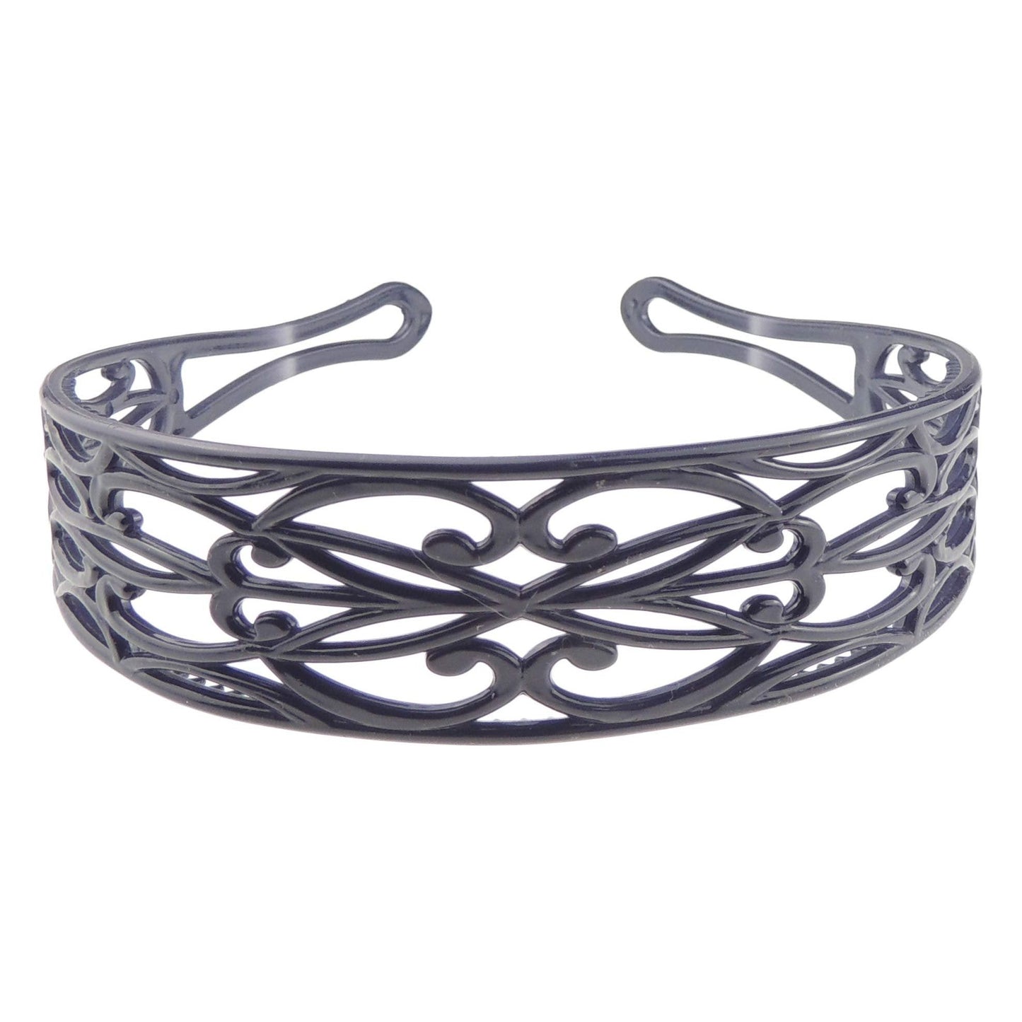 GIRLS SMALL HEAD LADIES School Uniform Work Gym Yoga Birthday Party Hair Accessories Plain Plastic Wide Scroll Floral Swirls Stencil Short Long Hair Headband Alice Band Hairband (Light Taupe Brown)