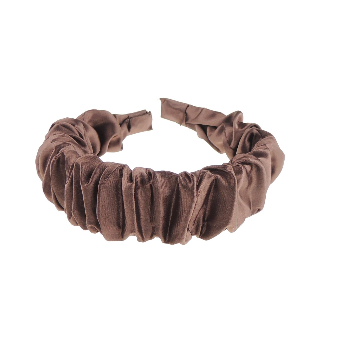Girls Women Rouched Summer Evening Wedding Bridal Party Christmas Bridesmaid Birthday Satin Fabric Headband Alice Band Hair Accessories Headpiece