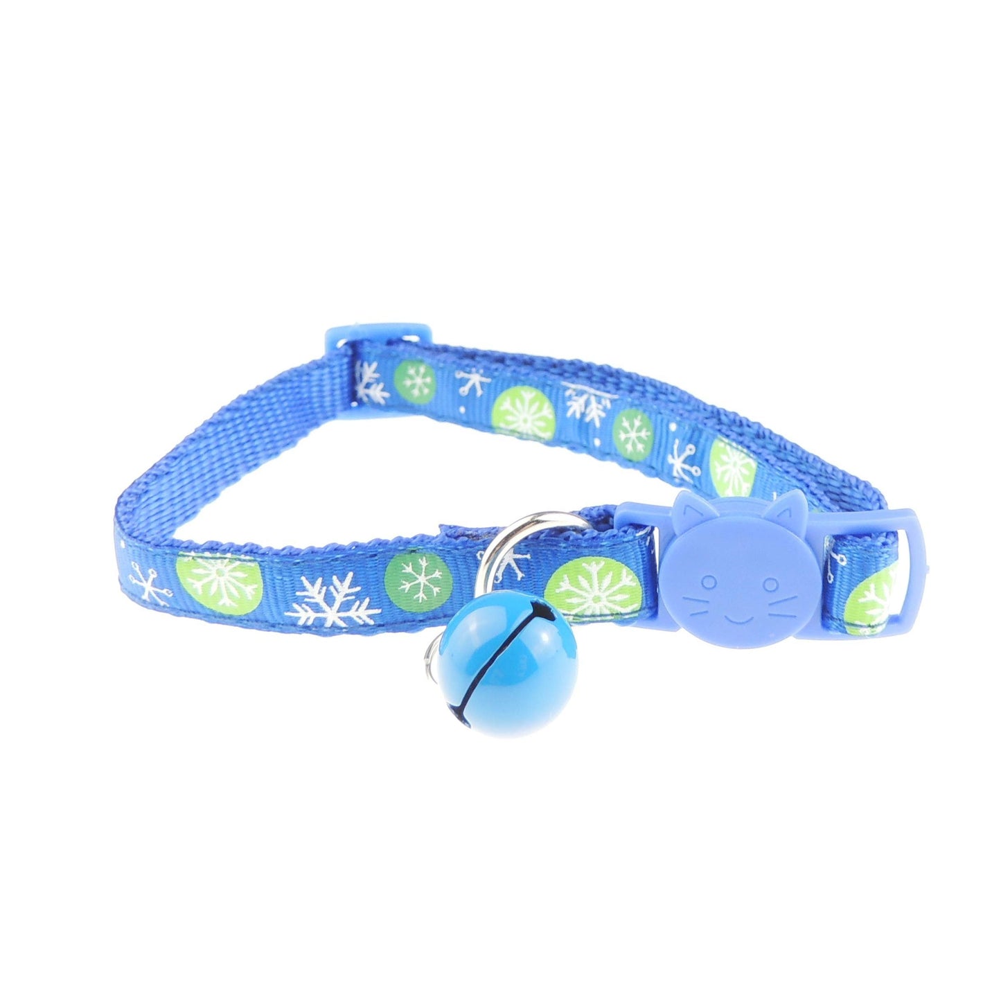 Festive Snowflake bauble Print Princess Boy Girl Cat Face Christmas Birthday Boy Girl Cat Adjustable Comfortable Kitty Kitten Quick Safety Release Nylon Special Xmas Bell Collar