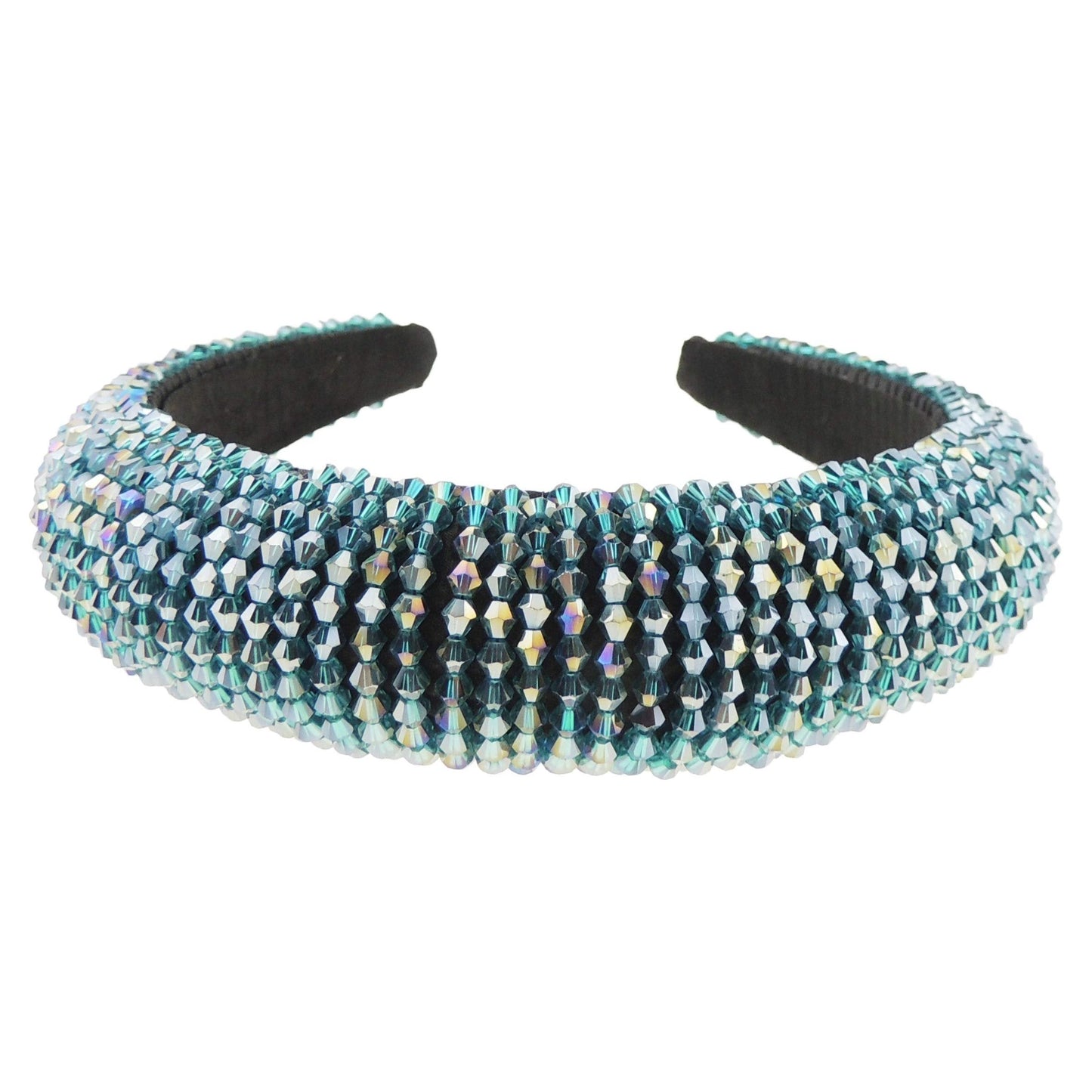 Womens Occasion Wedding Bridal Evening Embellished Crystal Beaded Jewelled Bump Formal Party Padded Sparkly Hair Headband Alice Band
