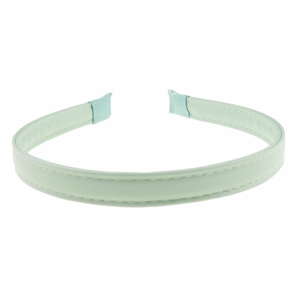 Ladies Leather Look Narrow Stitched Edge Headband Alice Band