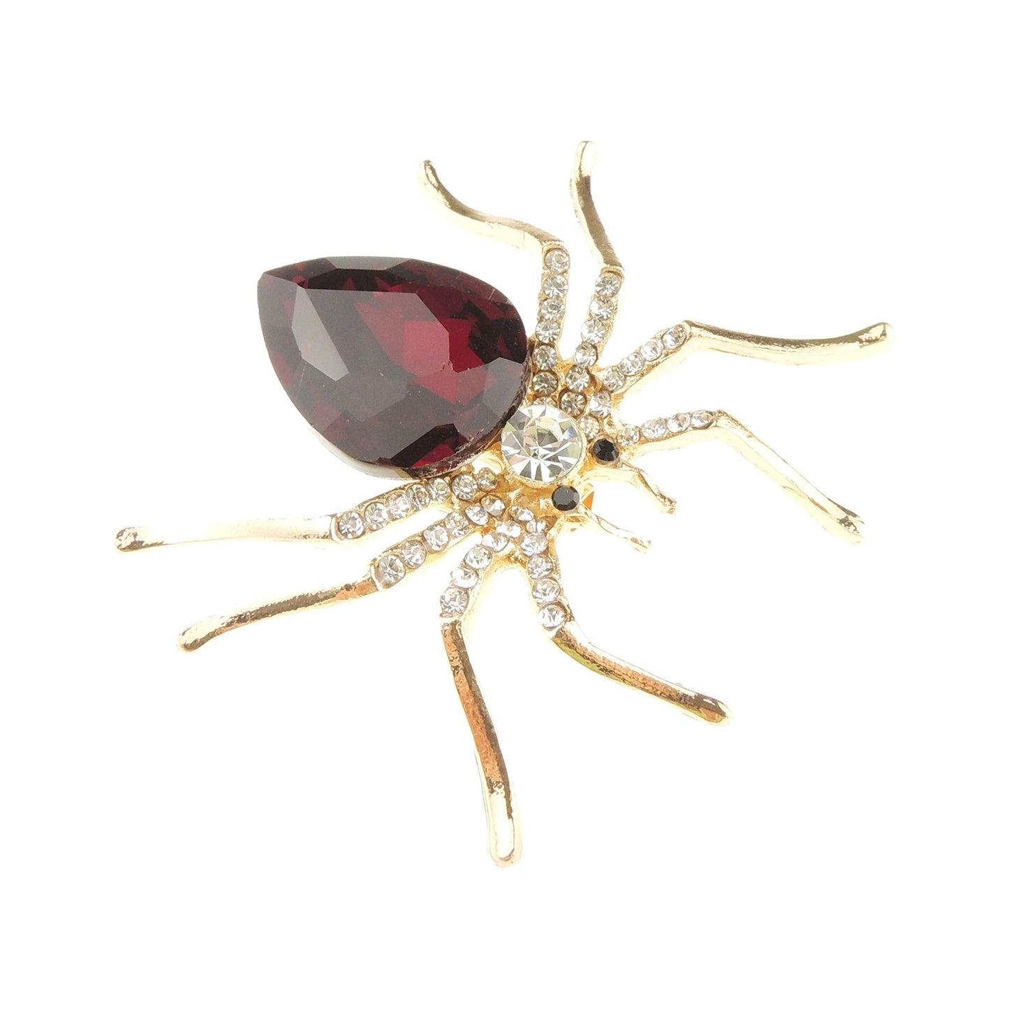 Sparkly Womens Christmas Party Birthday Gift Saree Scarf Diamante Rhinestone Crystal Fancy Dress Bling Brooch Badge Breastpin Corsage Pin Halloween Animal Insect Spider Boxed