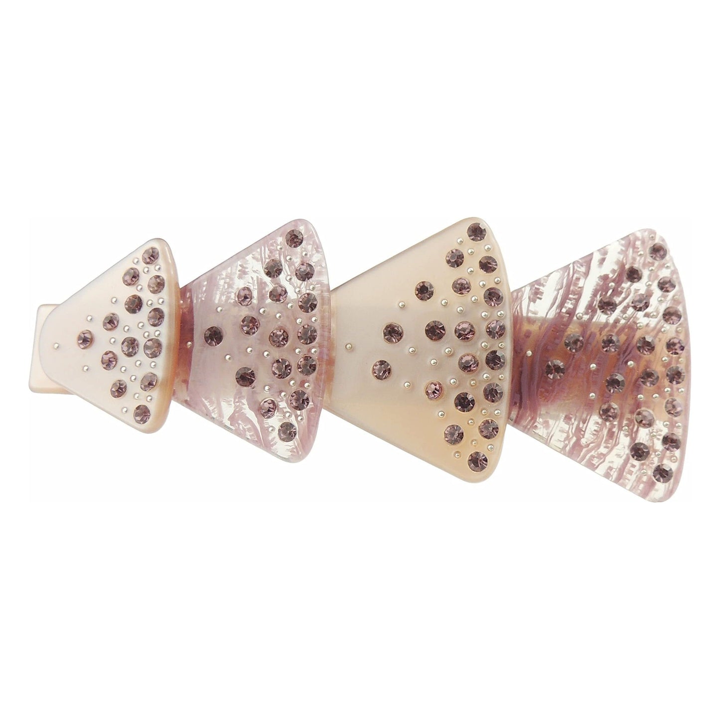 Womens Girls Crystal Rhinestone Diamante Wedding Birthday Party Evening School Ponytail Fine Medium Thick Hair Accessories Barrette Hairpin Grip French Spring Clip Feather Flower Bow (Beige)