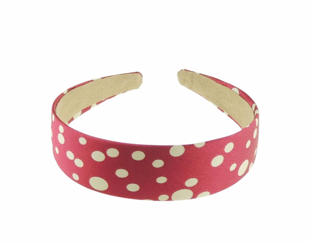 Women Girl Satin Dot Birthday Party Dance Recital School Drama Wedding Flower Party Special Occasion Hair Plain Satin 3cm Short Long Hair Headband Alice Band Hairband