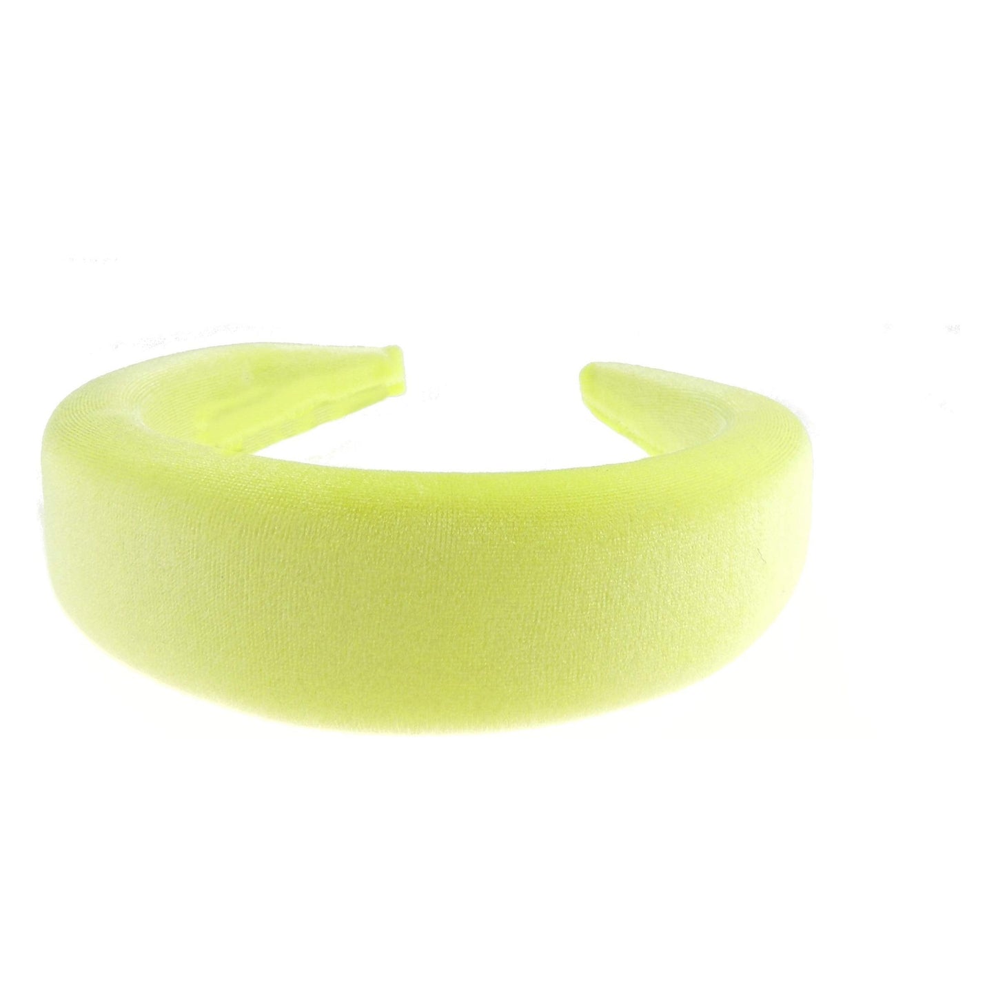 Ladies Girls Velvet Wide Padded Covered Headband Alice Band (Pale Orange)