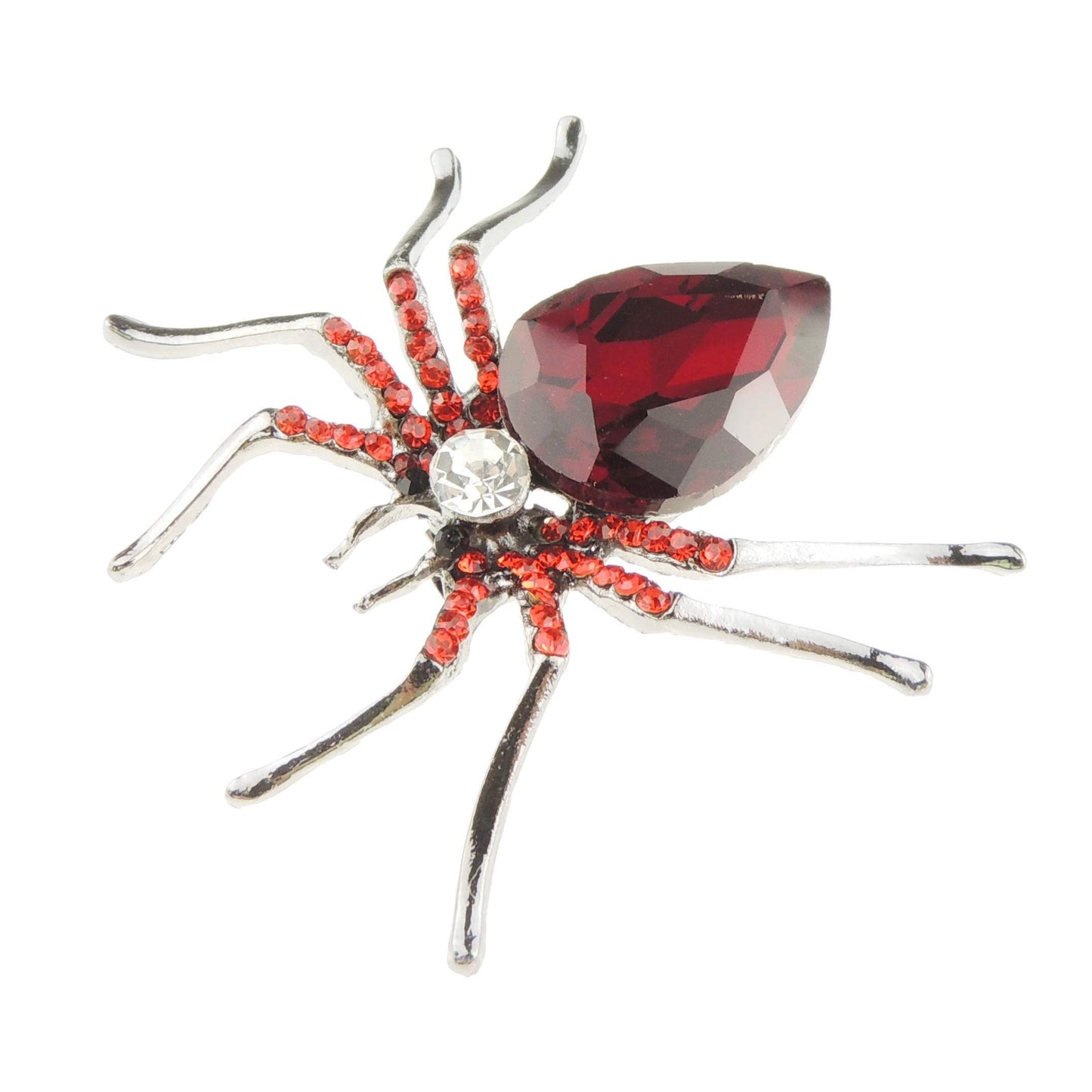 Sparkly Womens Christmas Party Birthday Gift Saree Scarf Diamante Rhinestone Crystal Fancy Dress Bling Brooch Badge Breastpin Corsage Pin Halloween Animal Insect Spider Boxed