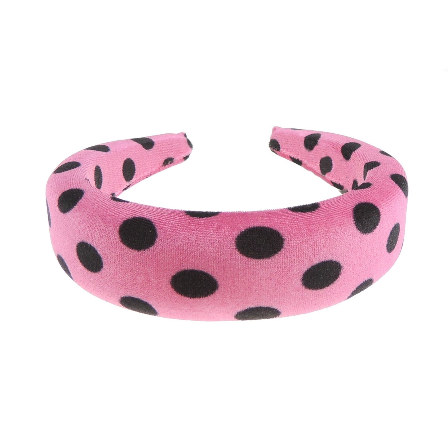 Womens Puffy Occasion Wedding Bridal Party Birthday Christmas Evening Wide 4cm Thick High Bump Padded Velvet Velour Hair Hairband Accessories Headband Alice Band (Leopard)