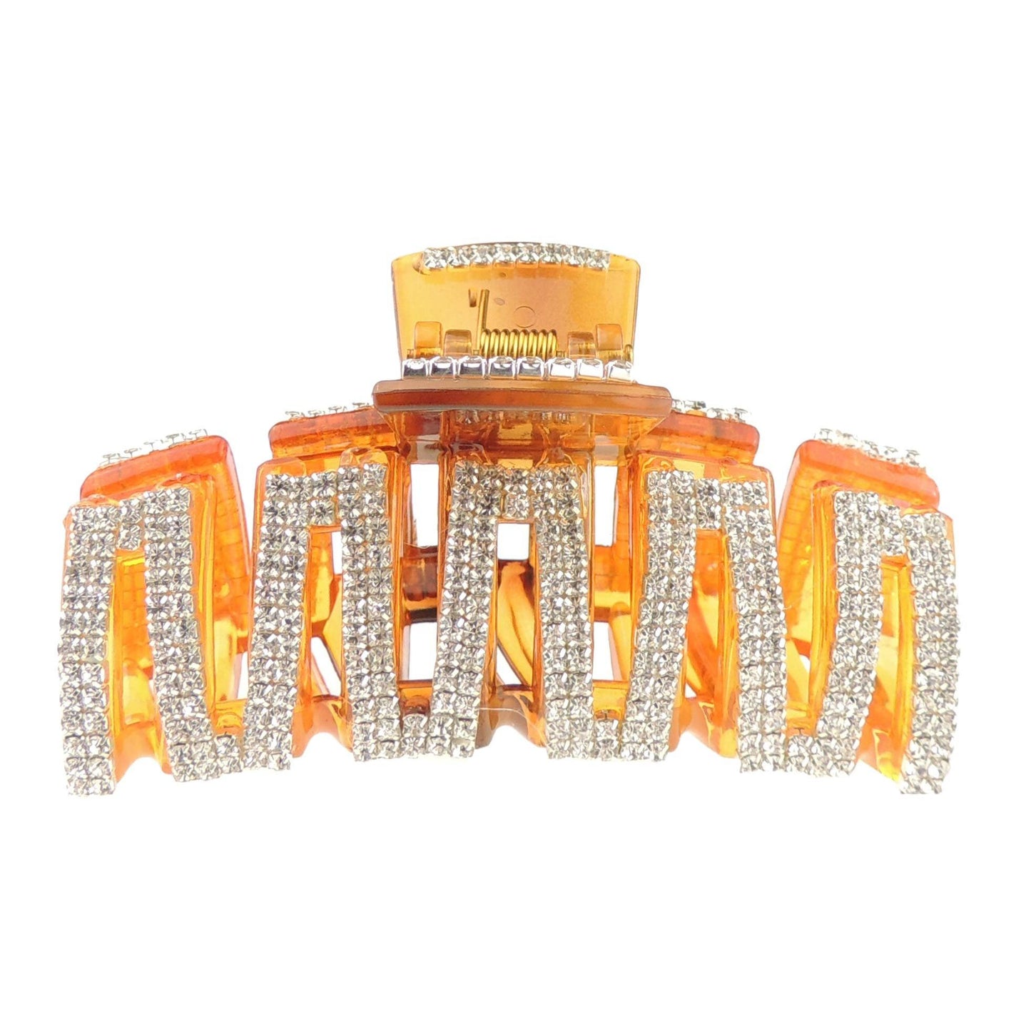 Extra Sparkly Women Girls Crystal Diamante Rhinestone Gems Wave Jaw Clip Octopus Clamp Grip Bridal Wedding Party Styling Fine Thin Hair Accessories Butterfly Claw Zig Zag Lines