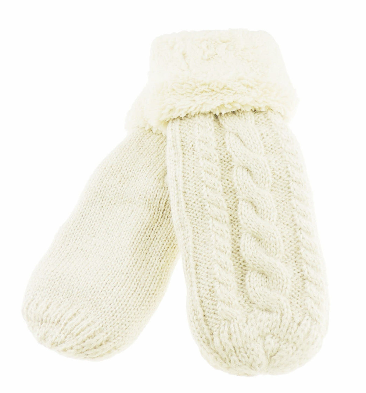 Soft Luxury Ladies Womens Girls Thick Cable Knit Crochet Cable Knit Thermal Fleece Lined Cold Weather Winter Ski Outdoor Accessories Gift Hand Warmers Mittens Gloves Mitts, Christmas Birthday (Red)