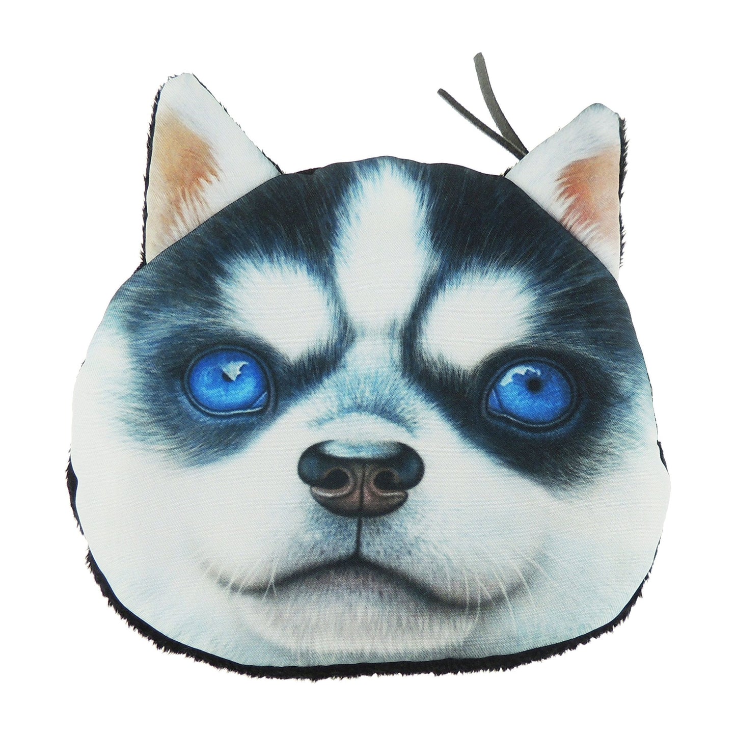 Womens Mens Girls Boys Cute Kids Teens Dog Puppy Doggy Small Large Medium Breed Size Animal Lovers Funny Realistic Face Coin Change Money Makeup Zipper Holder Wallet Pouch Purse Husky
