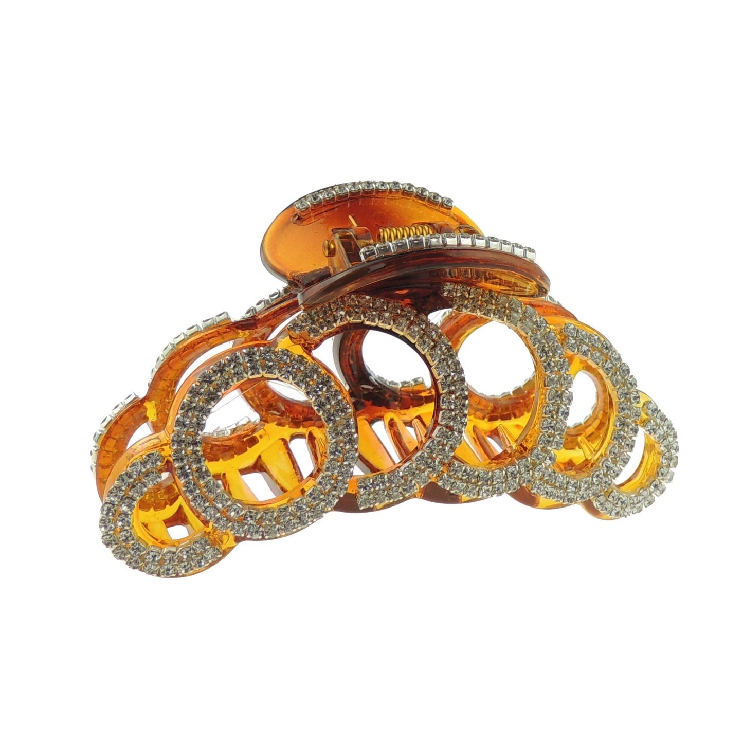 Extra Sparkly Women Girls Crystal Diamante Rhinestone Gems Wave Jaw Clip Octopus Clamp Grip Bridal Wedding Party Styling Fine Thin Hair Accessories Butterfly Claw Half Circles