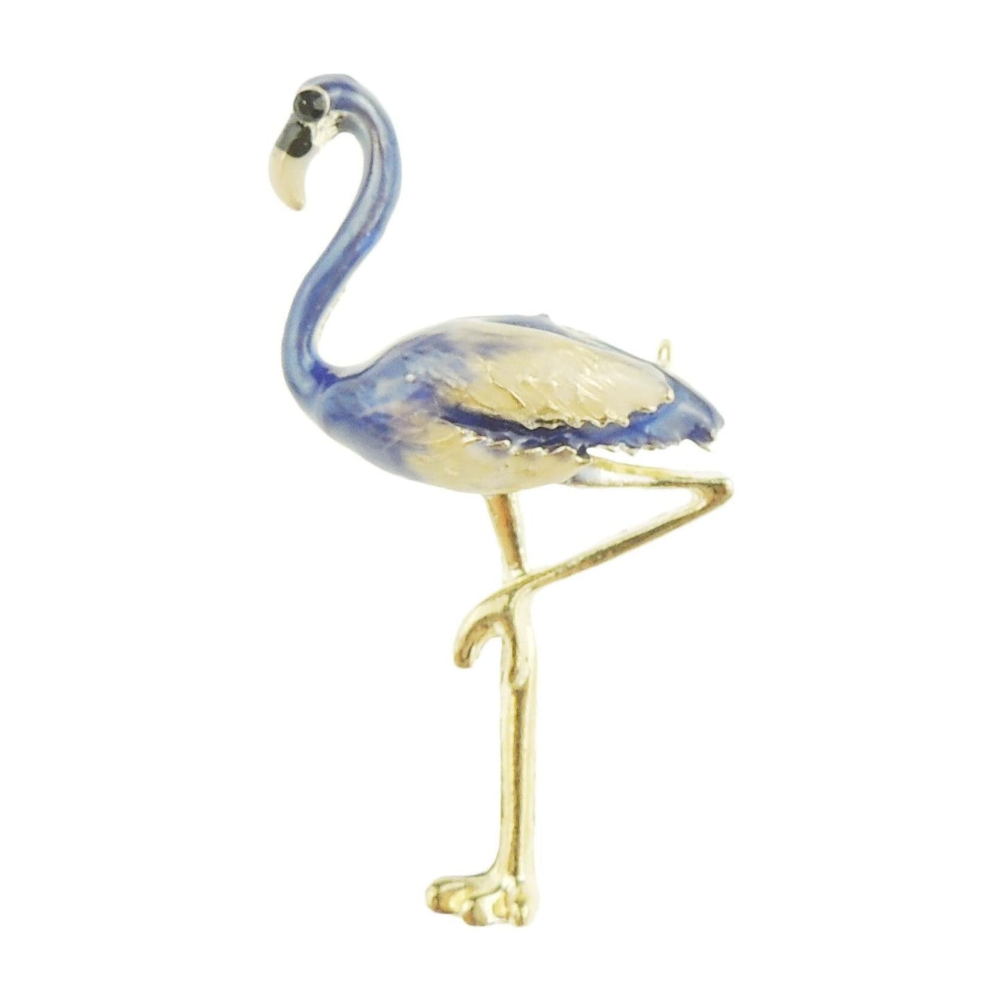 Vintage Look Gold Tone Wedding Christmas Birthday Gift Enamel Bird Wildlife Lover Flamingo Fashion Badge Scarf Dress Brooch Lapel Pin For Men Women