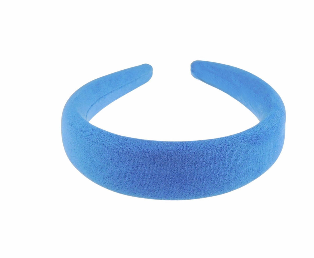 Womens Slightly Padded Occasion Wedding Bridal Party Birthday Christmas Evening Wide 3cm High Bump Padded Winter Suede Look Hair Hairband Accessories Headband Alice Band