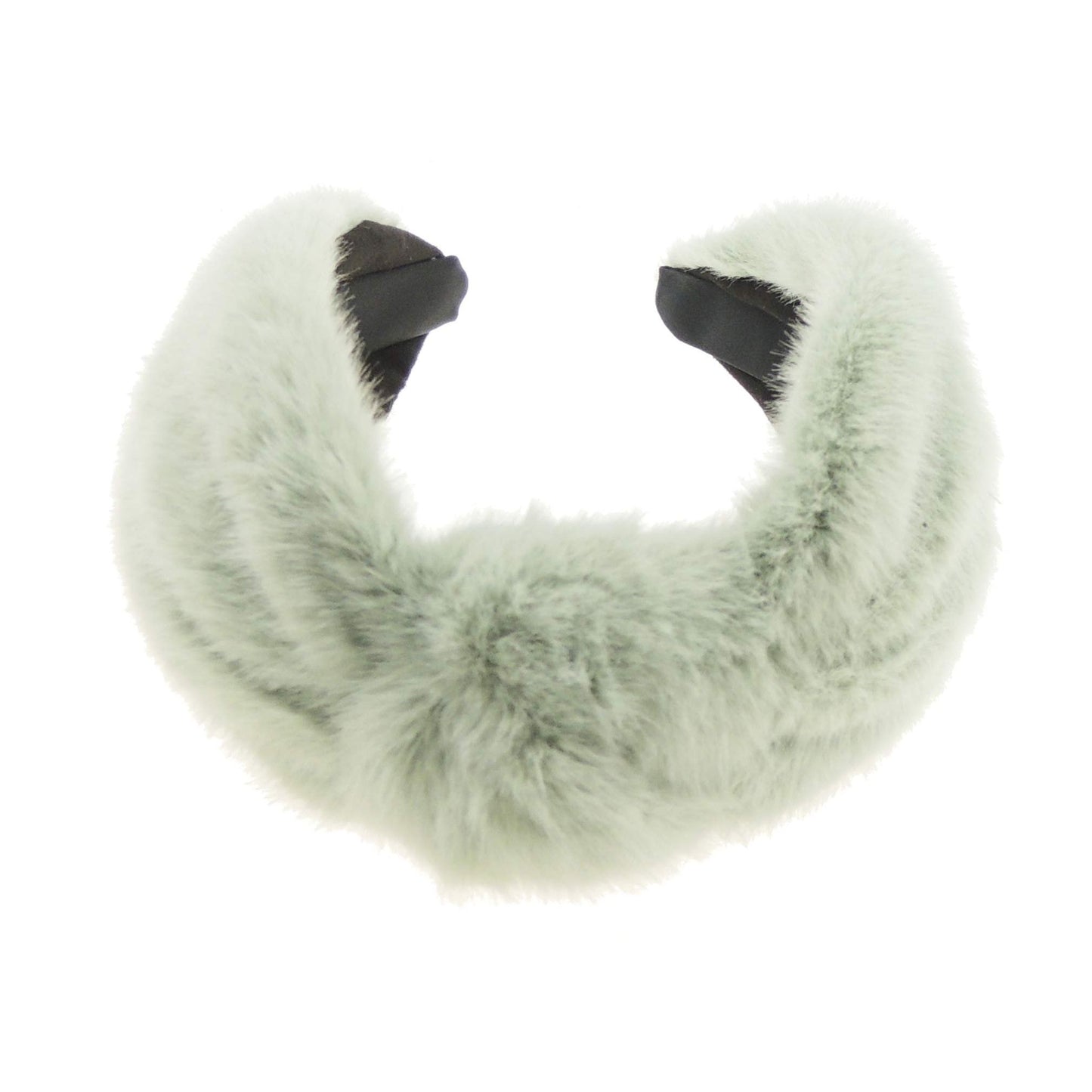 Womens Girls Wide Plush Faux Fur Fabric Boho Turban Top Knot Knotted Twisted Winter Christmas Birthday Wedding Bridesmaid Party Headpiece Accessories Hairband Head Hair Headband Alice Band Pale Yellow