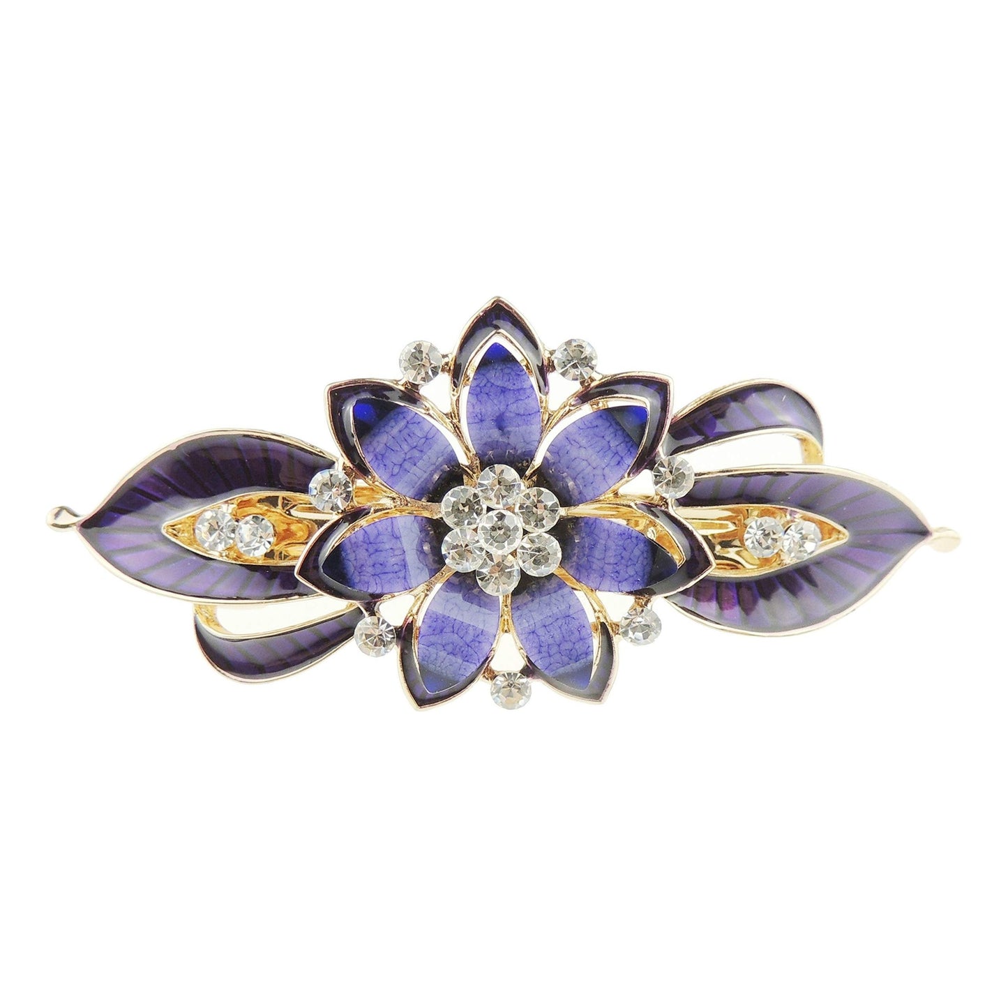 Womens Girls Crystal Rhinestone Diamante Wedding Birthday Party Evening Ponytail Fine Medium Hair Accessories Occasion Barrette Hairpin Grip French Spring Clip Metal Enamel Star Flower Rose