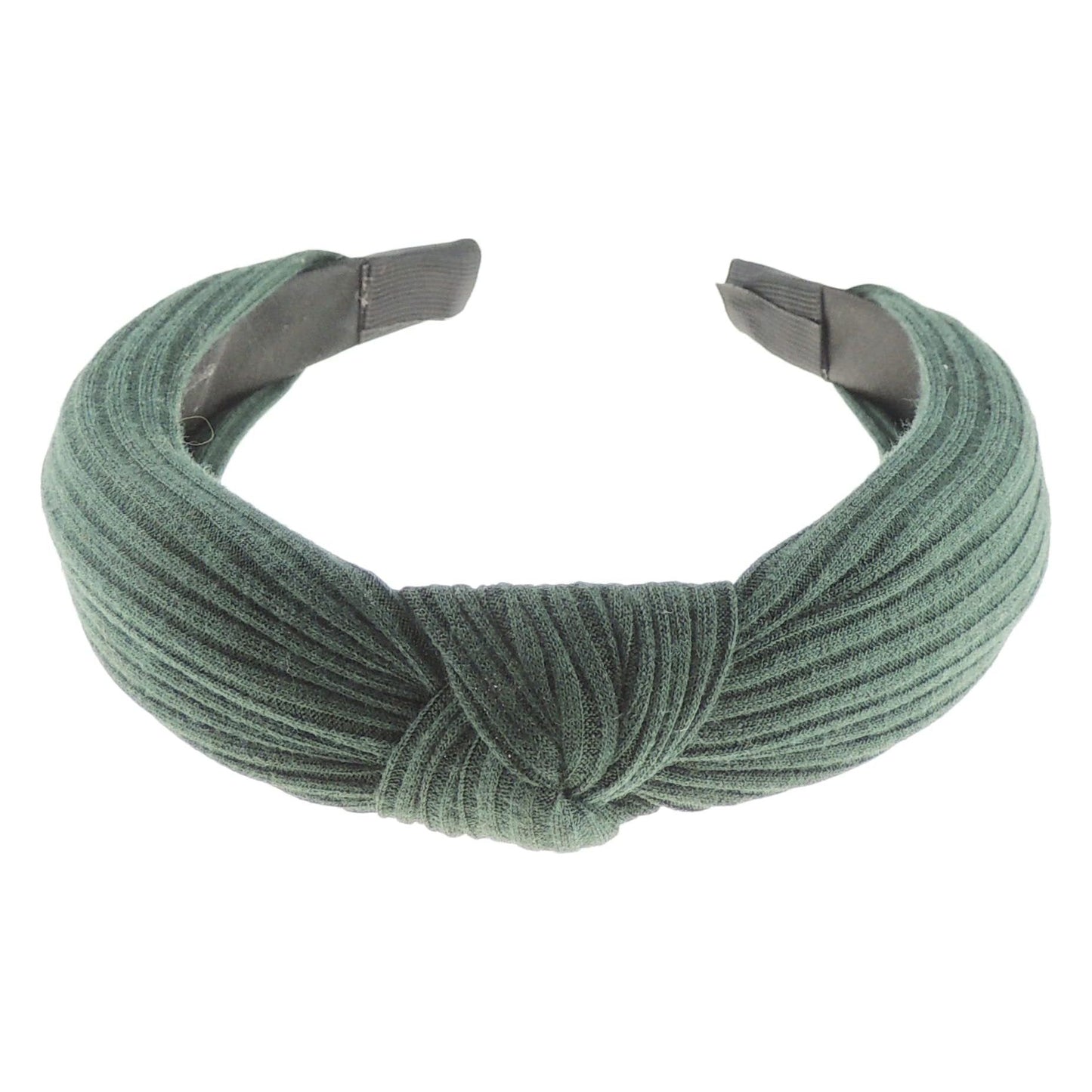 Glamour Girlz Ladies Girls Soft Ribbed Jersey Top Knot Headband Alice Band Grey