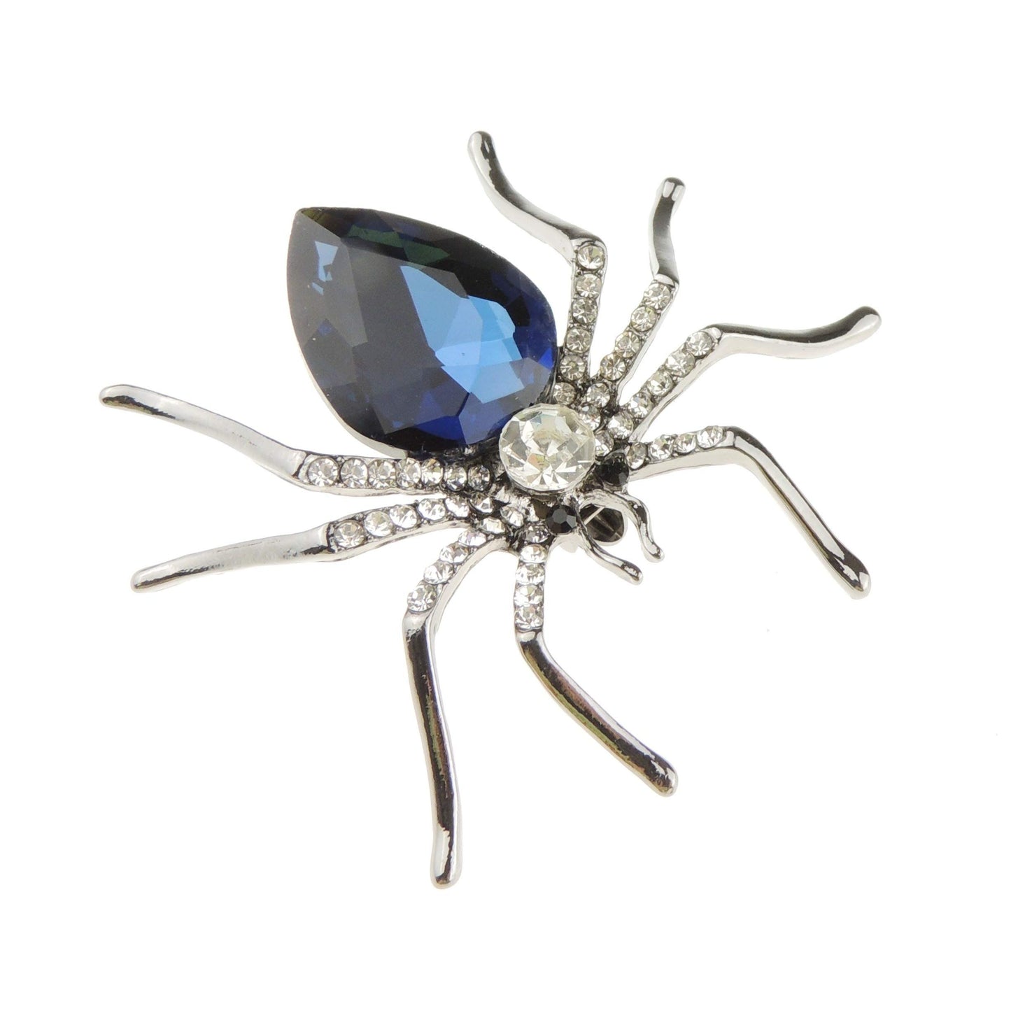 Sparkly Womens Christmas Party Birthday Gift Saree Scarf Diamante Rhinestone Crystal Fancy Dress Bling Brooch Badge Breastpin Corsage Pin Halloween Animal Insect Spider Boxed