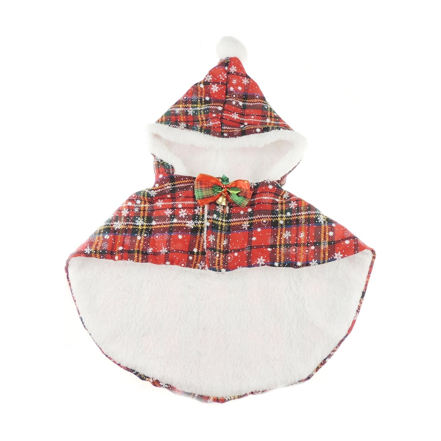 Festive Christmas Xmas SMALL DOG ONLY Puppy Cat Kitten Accessories Outfit Fleece Warm Winter Girl Boy Jumper Coat Cape Clothes Hoodies Fancy Dress Costume Ideas Dress Red Black Tartan Plain