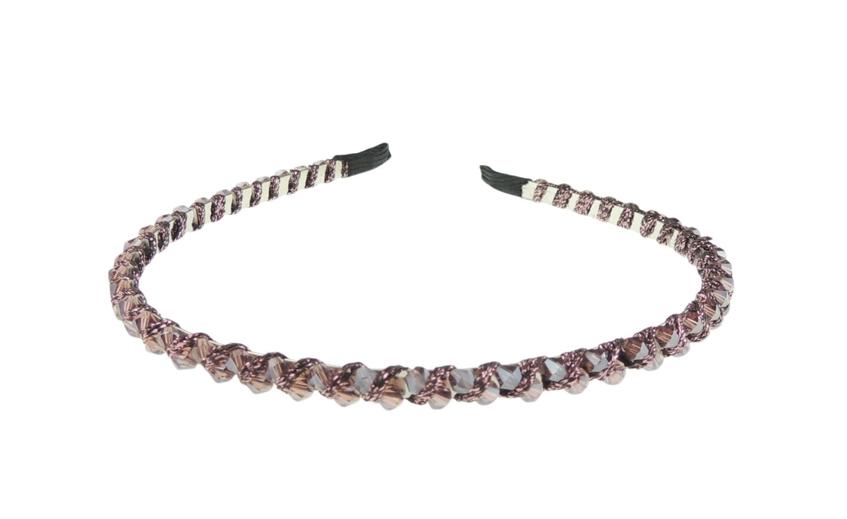 Womens Girls Sparkly Crystal Rhinestone Beaded Sparkly Narrow Wedding Formal Occasion Bridesmaid Christmas Birthday Pageant Evening Bridal Party Formal Alice Band Hairband Headband