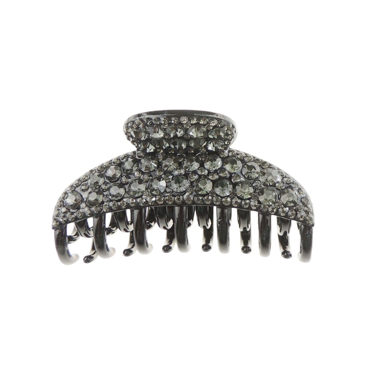 Sparkly Women Girls Jeweled Crystal Diamante Rhinestone Gems Wave Jaw Clip Octopus Clamp Grip Bridal Wedding Party Styling Fine Thin Hair Accessories Butterfly Claw Black