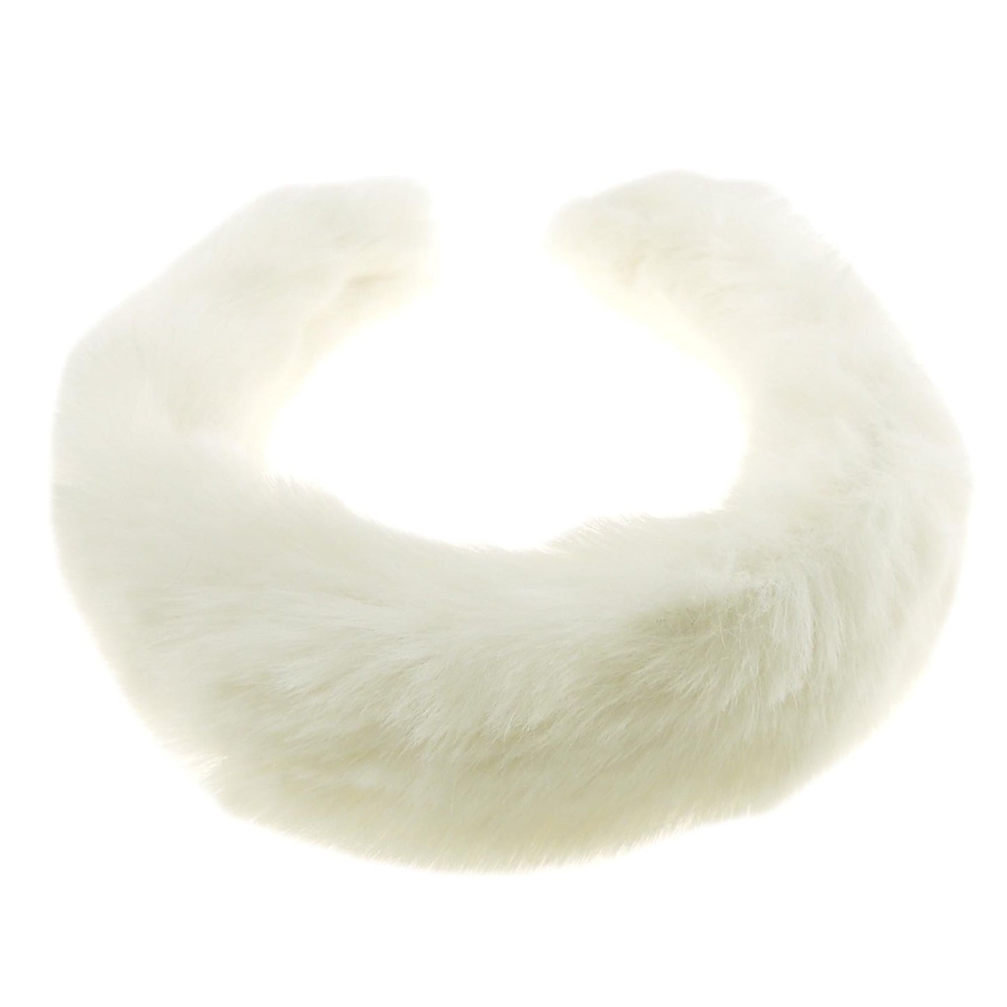 Womens Girls Thick Wide Soft Plush Faux Fur Fabric Boho Vintage Look Winter Christmas Birthday Wedding Bridesmaid Party Headpiece Accessories Hairband Head Hair Headband Alice Band