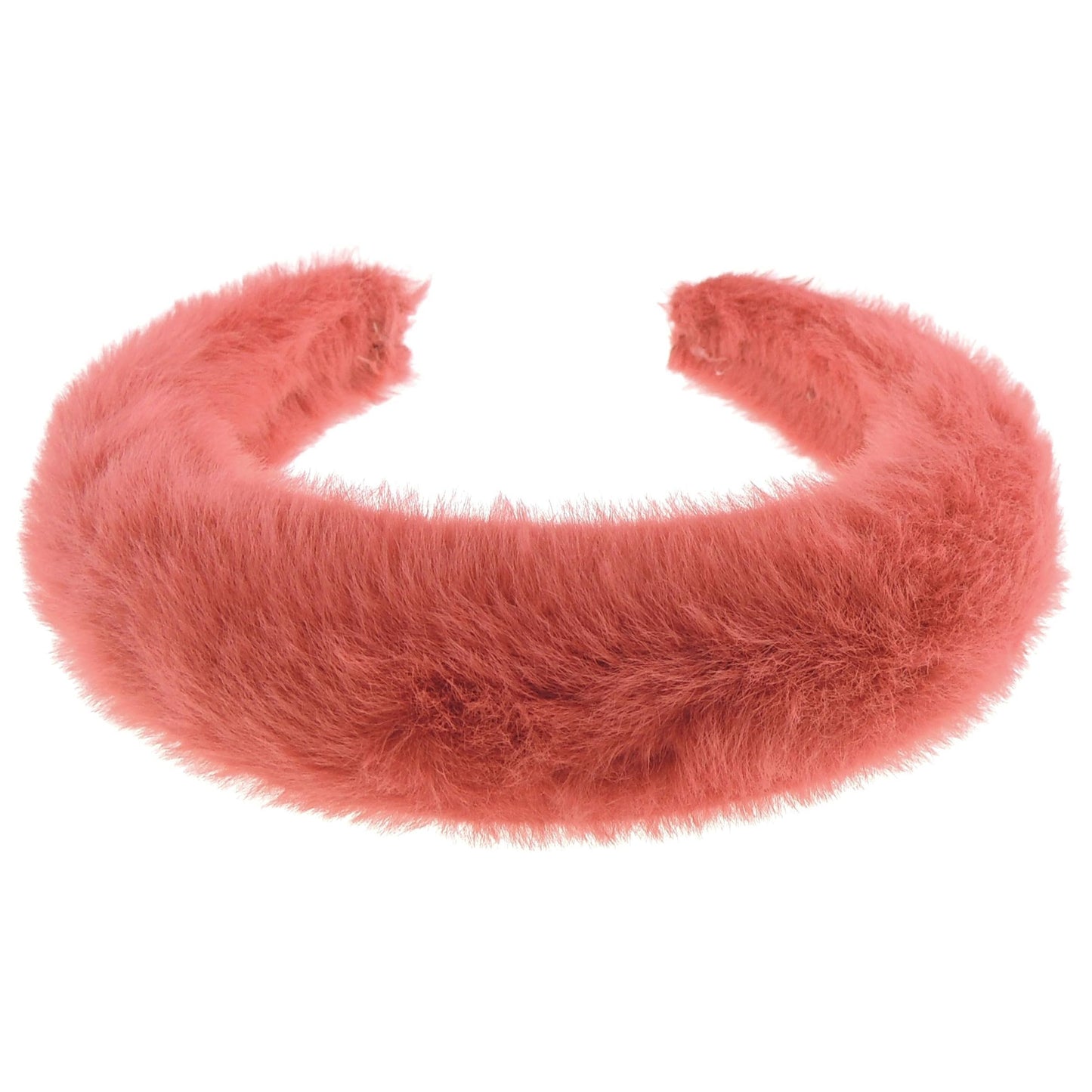 Womens Faux Fur Puffy Occasion Wedding Bridal Party Birthday Christmas Evening Wide 4cm Thick High Bump Padded Hair Hairband Accessories Headband Alice Band