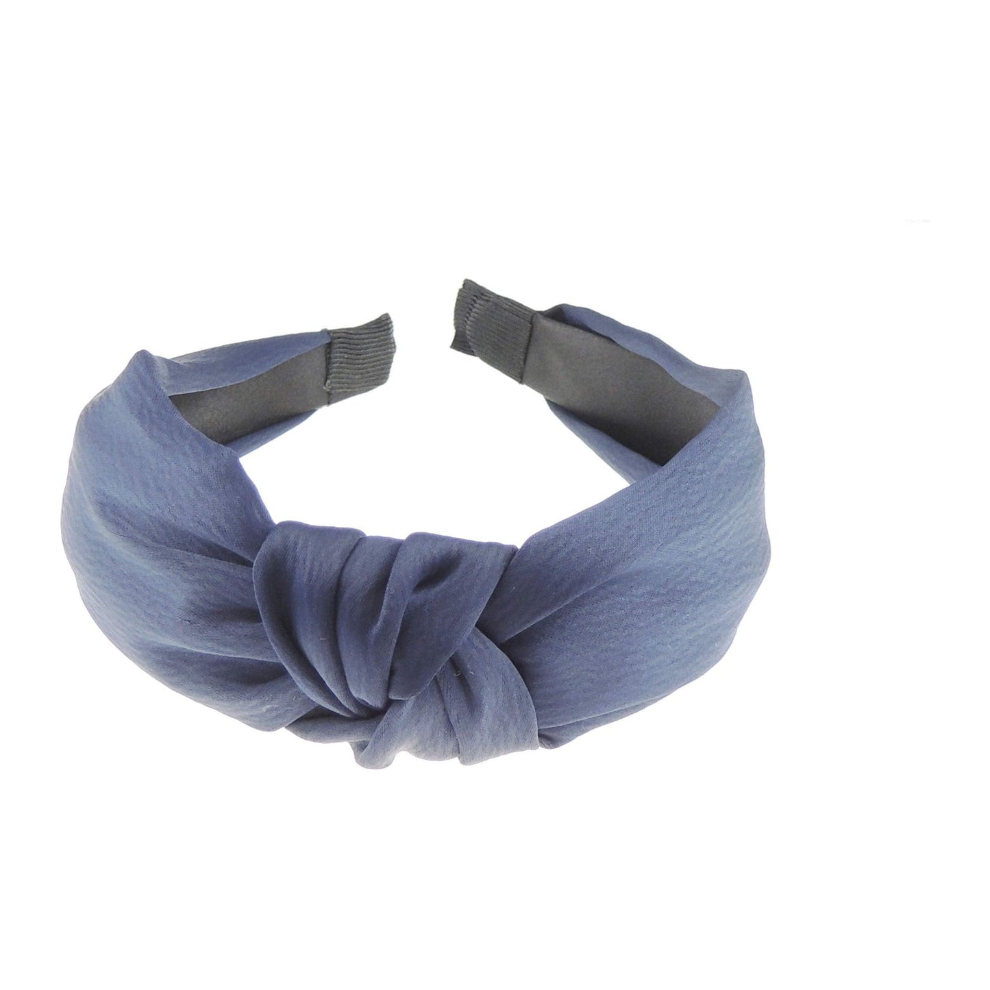 Ladies Draped Silk Look Knot Fabric Boho Vintage Headband Alice Band Women Hair Accessory Hairband Christmas Birthday Wedding Bridal Guest Bridesmaid Prom Dance Formal Occasion Navy