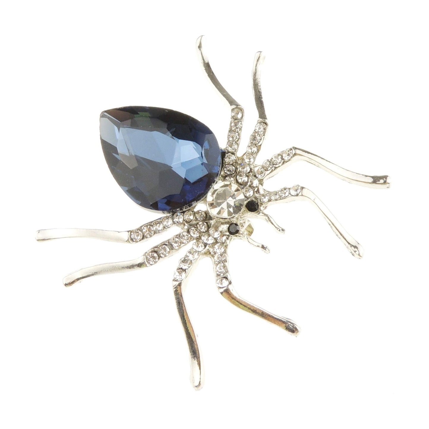 Sparkly Womens Christmas Party Birthday Gift Saree Scarf Diamante Rhinestone Crystal Fancy Dress Bling Brooch Badge Breastpin Corsage Pin Halloween Animal Insect Spider Boxed