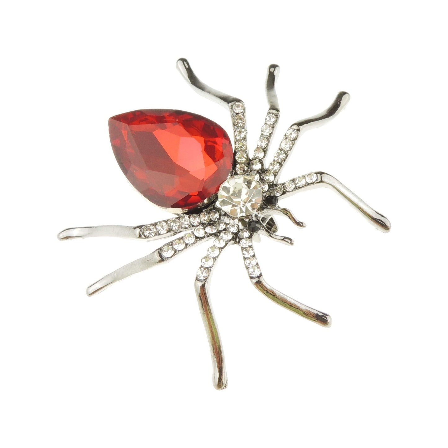 Sparkly Womens Christmas Party Birthday Gift Saree Scarf Diamante Rhinestone Crystal Fancy Dress Bling Brooch Badge Breastpin Corsage Pin Halloween Animal Insect Spider Boxed