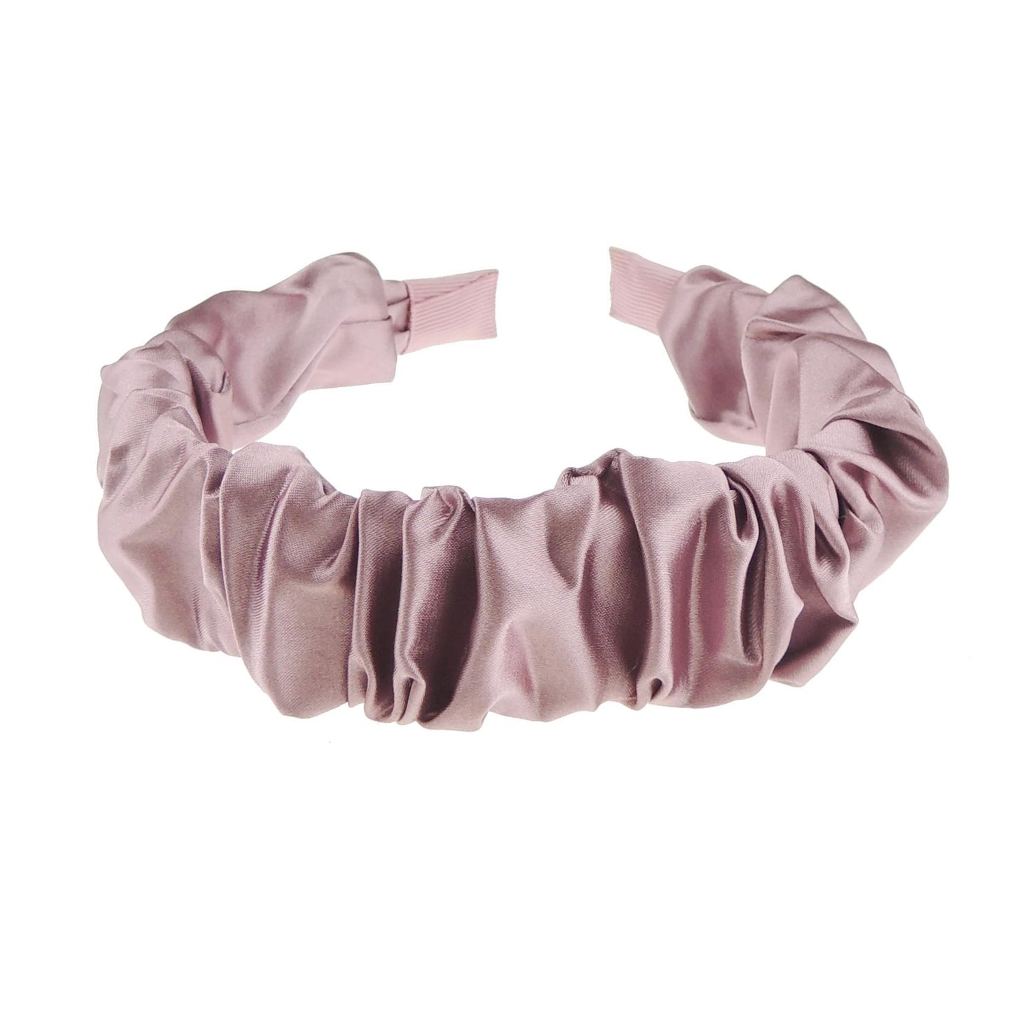 Girls Women Rouched Summer Evening Wedding Bridal Party Christmas Bridesmaid Birthday Satin Fabric Headband Alice Band Hair Accessories Headpiece