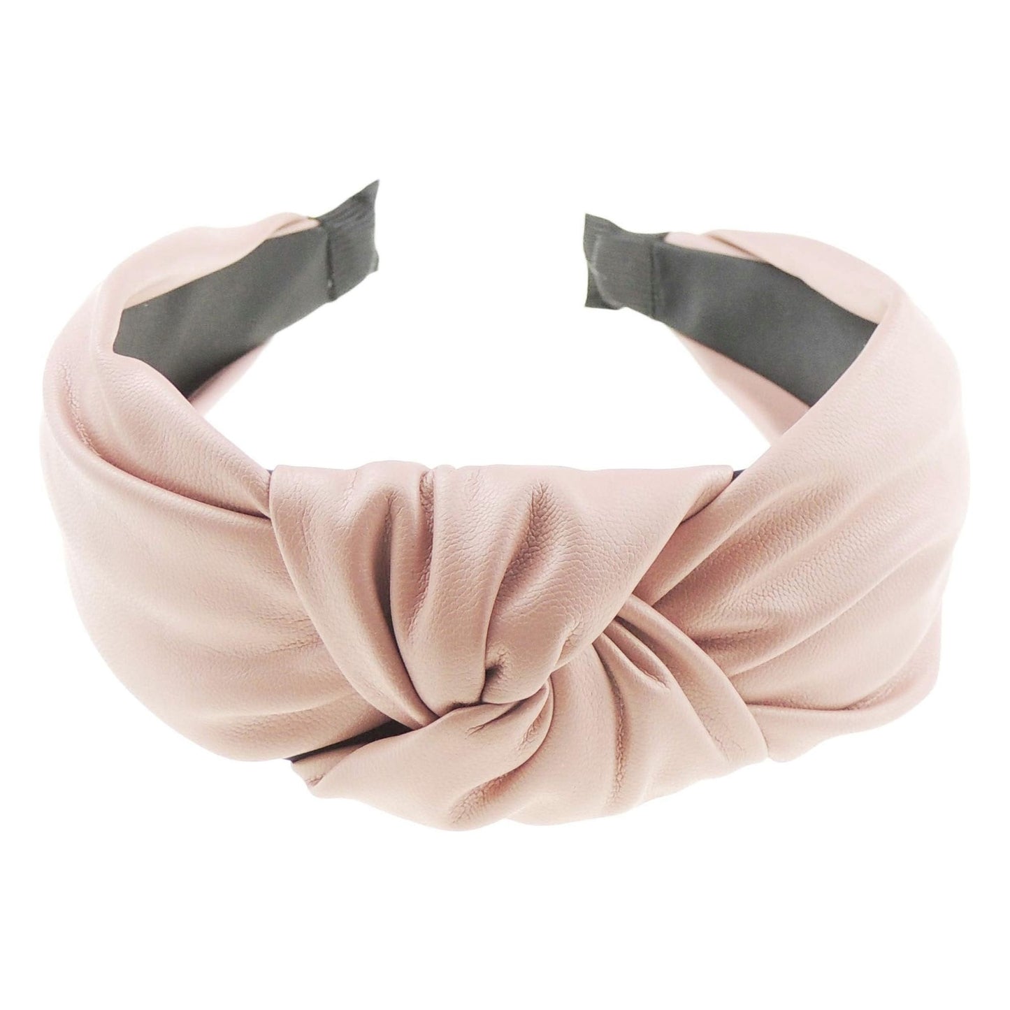 Womens Vegan Faux Leather Wide Top Knot Fabric Turban Evening Boho Retro Funky Vintage Headband Alice Band Hair Hairband For Christmas Birthday Wedding
