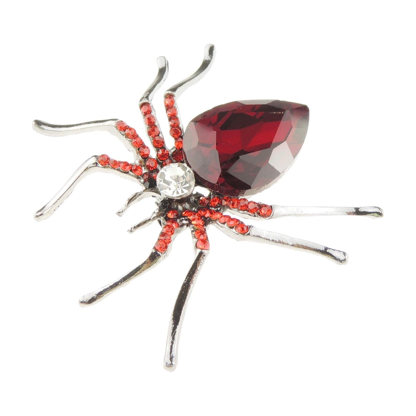 Sparkly Womens Christmas Party Birthday Gift Saree Scarf Diamante Rhinestone Crystal Fancy Dress Bling Brooch Badge Breastpin Corsage Pin Halloween Animal Insect Spider Boxed