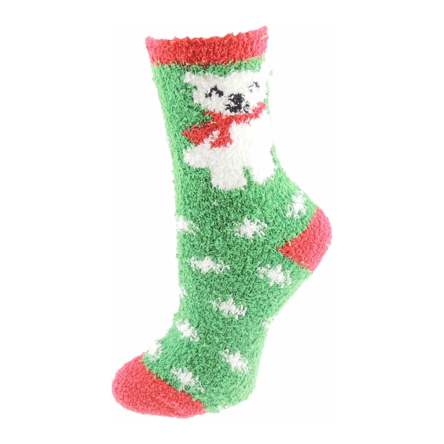 Glamour Girlz Festive Ladies Soft & Cosy Christmas Feather Bed Slipper Socks UK4-7 (Ho Ho Ho)