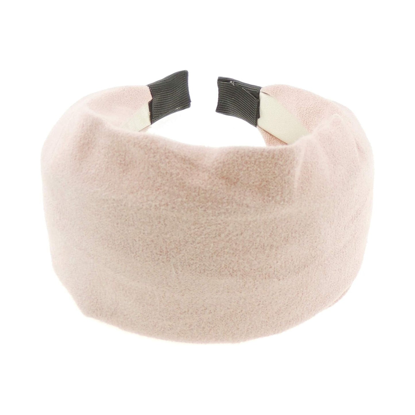 Womens Girls Autumn Winter Plain Work Everyday Wedding Birthday Christmas Bridal Party Fabric Creased Wide Suede Look Headband Hair Accessories Styling Wide 6cm Alice Band Head Hairband (Baby Pink)