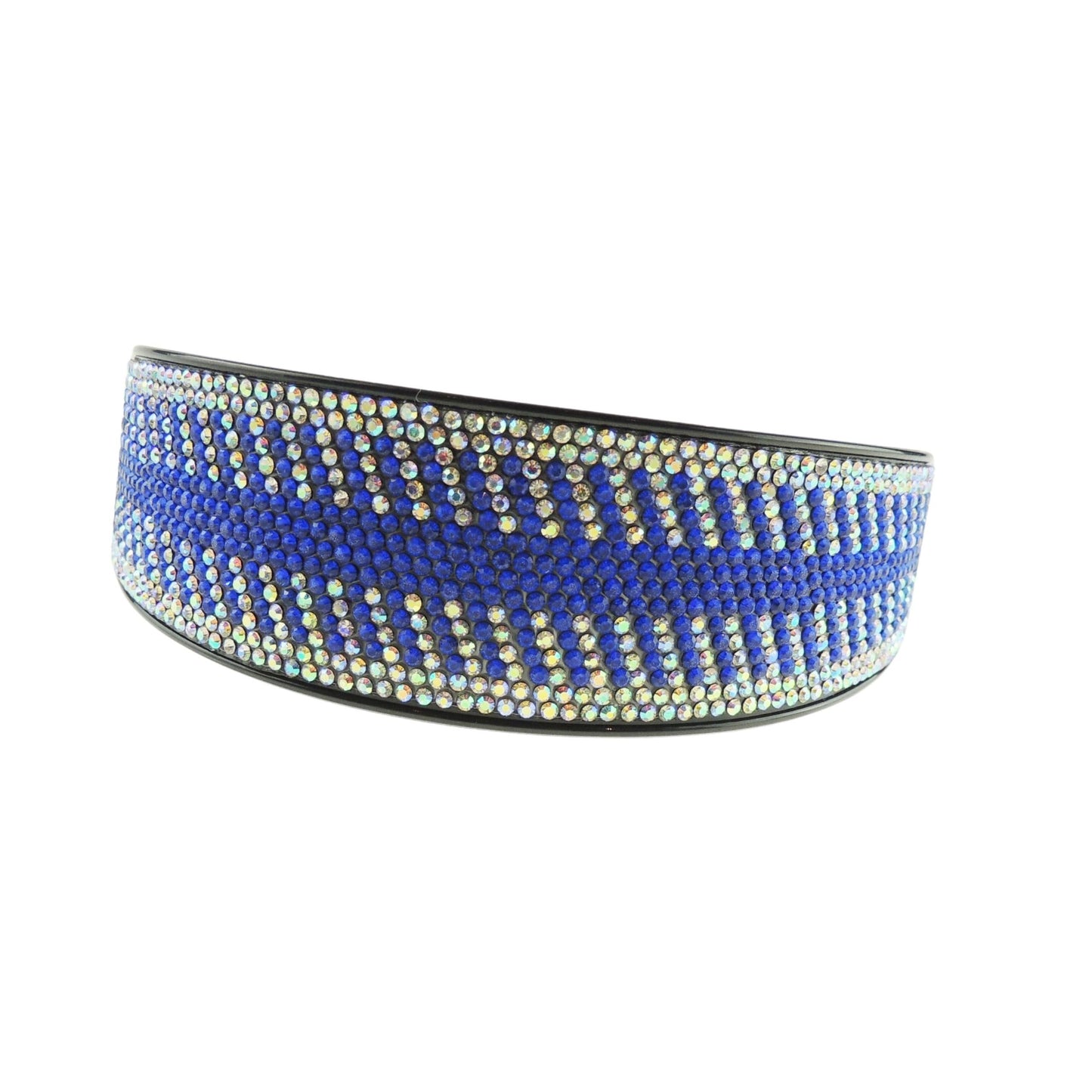 Extra Sparkly Wide Large Womens Diamante Rhinestone Black Crystal Wedding Formal Occasion Christmas Birthday Pageant Bridal Party Alice Band Headwear Hairband Headband (Black Silver AB, One Size)