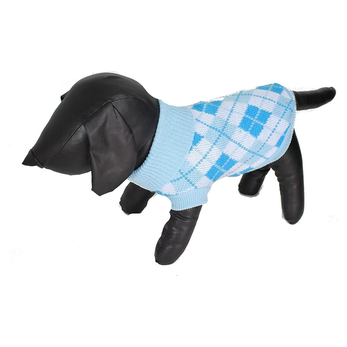 Cute SMALL DOG ONLY Puppy Cat Birthday Christmas Outfit Fleece Winter Girl Boy Jumper Coat Clothes Hoodies Costume Pullover Knitted Knit Sweater Sweatshirt White Pink Blue Plaid Tartan Argyle