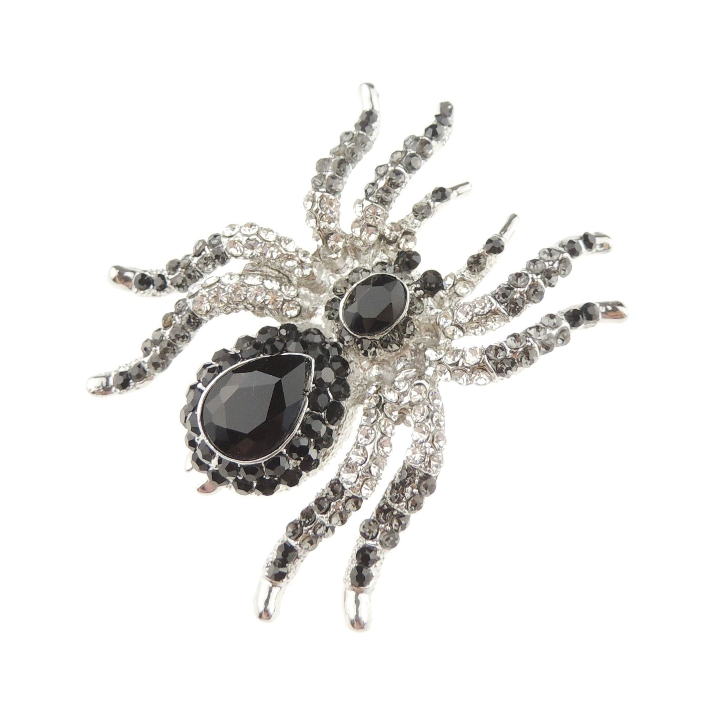 Sparkly Womens Bridal Wedding Christmas Party Birthday Gift Scarf Mother Bride Groom Diamante Crystal LARGE Statement Brooch Badge Breastpin Corsage Pin Halloween Animal Insect Spider (Purple)