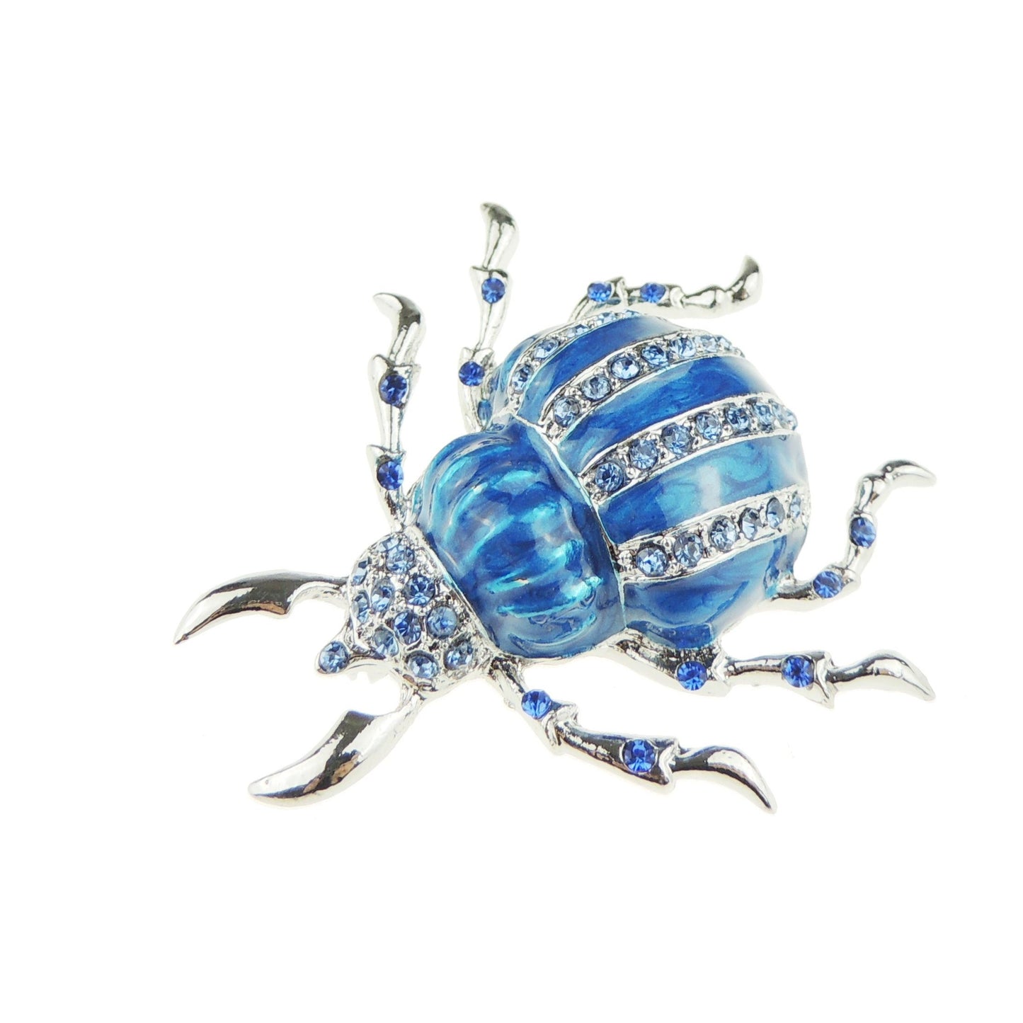 Sparkly Womens Party Wedding Dress Christmas Birthday Saree Scarf Lapel Diamante Bling Crystal Brooch Badge Breastpin Corsage Pin Enamel Insect Bug Beetle Critter