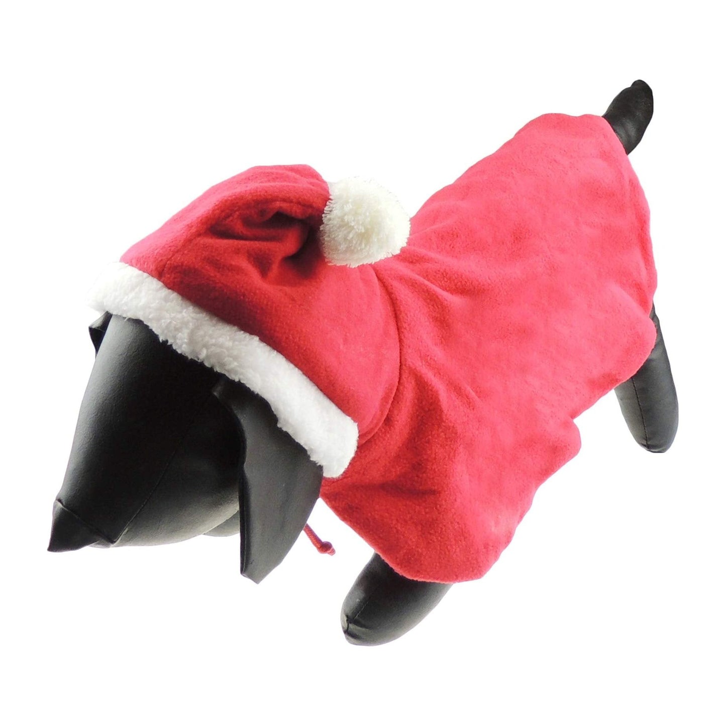 Cute Funny SMALL DOG ONLY Doggie Puppy Cat Accessories Outfit Fleece Warm Winter Girl Boy Jumper Coat Cape Clothes Hoodies Fancy Dress Costume Ideas Dress Christmas Xmas Red Santa Cloak