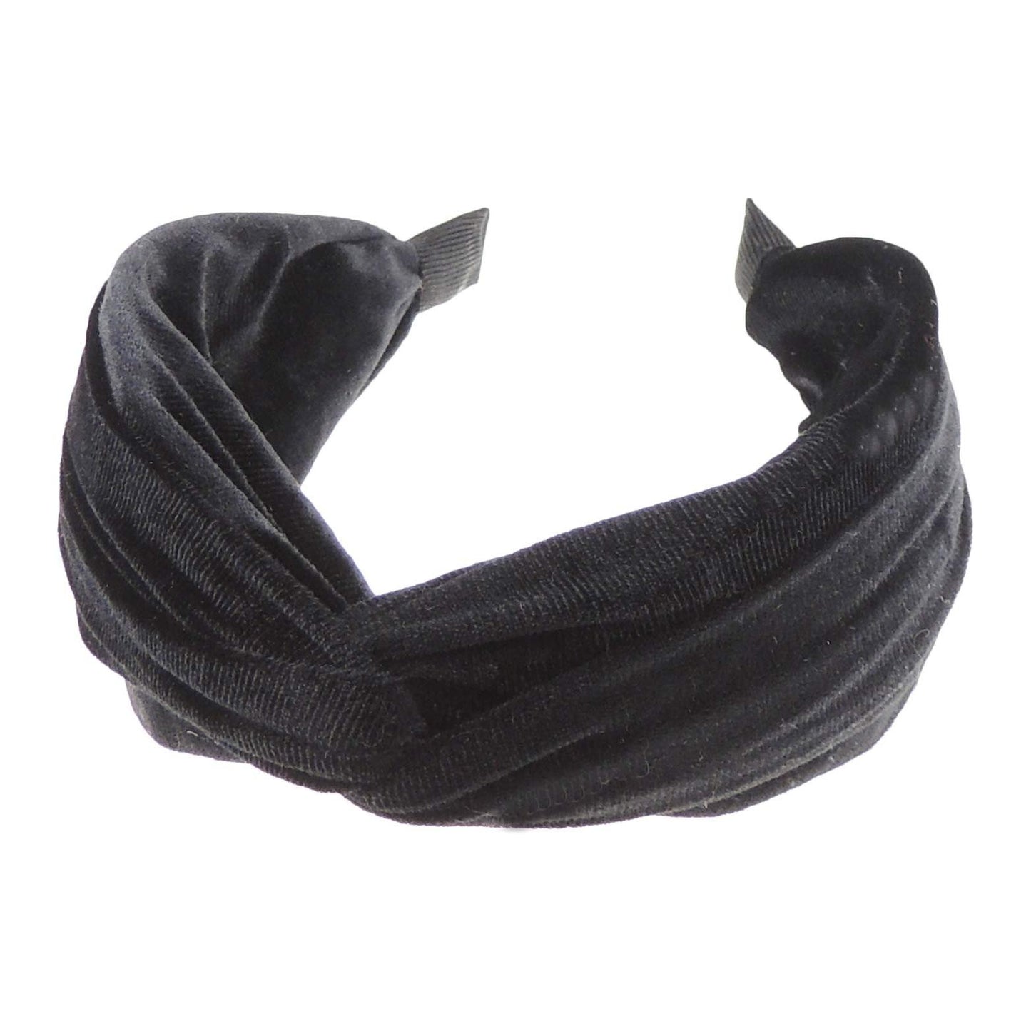 Womens Luxury Velvet Twist Knotted Turban Vintage Boho Wide Winter Evening Wedding Party Bridal Christmas Birthday Bridesmaid Headband Alice Band Hair Accessories Hairband, Gift Idea (Nude)