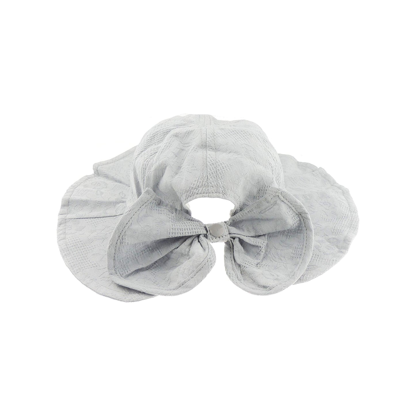 Glamour Girlz Cute Baby Girls Kids Infants Childrens Newborn Cotton Big Bow Flowers Pattern Poke Brim Retro Bonnet Boonie Beanie Bucket Summer Beach Sunhat Sun Hat 0 3 6 Months (Cream)