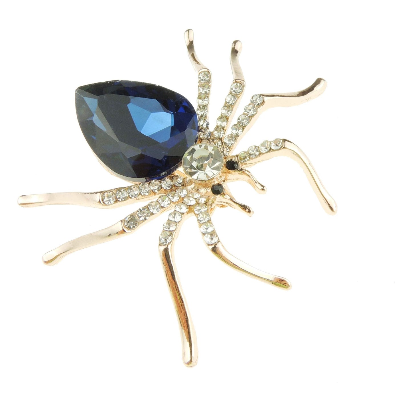 Sparkly Womens Christmas Party Birthday Gift Saree Scarf Diamante Rhinestone Crystal Fancy Dress Bling Brooch Badge Breastpin Corsage Pin Halloween Animal Insect Spider Boxed