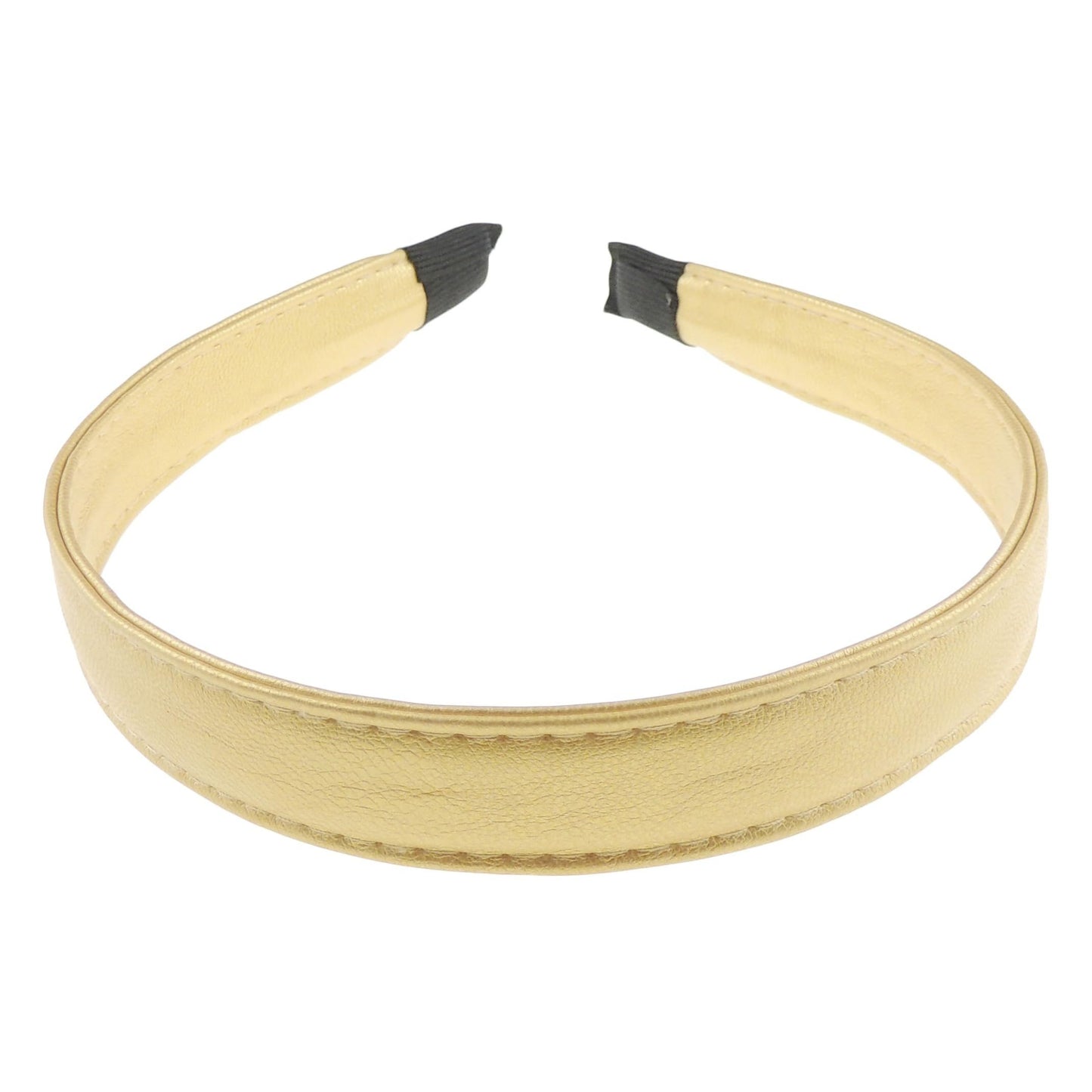 Womens Leather Look Vegan 2cm Stitched Edge Headband Winter Evening Wedding Party Birthday Bridal Christmas Birthday Bridesmaid Alice Band Hair Accessories Hairband