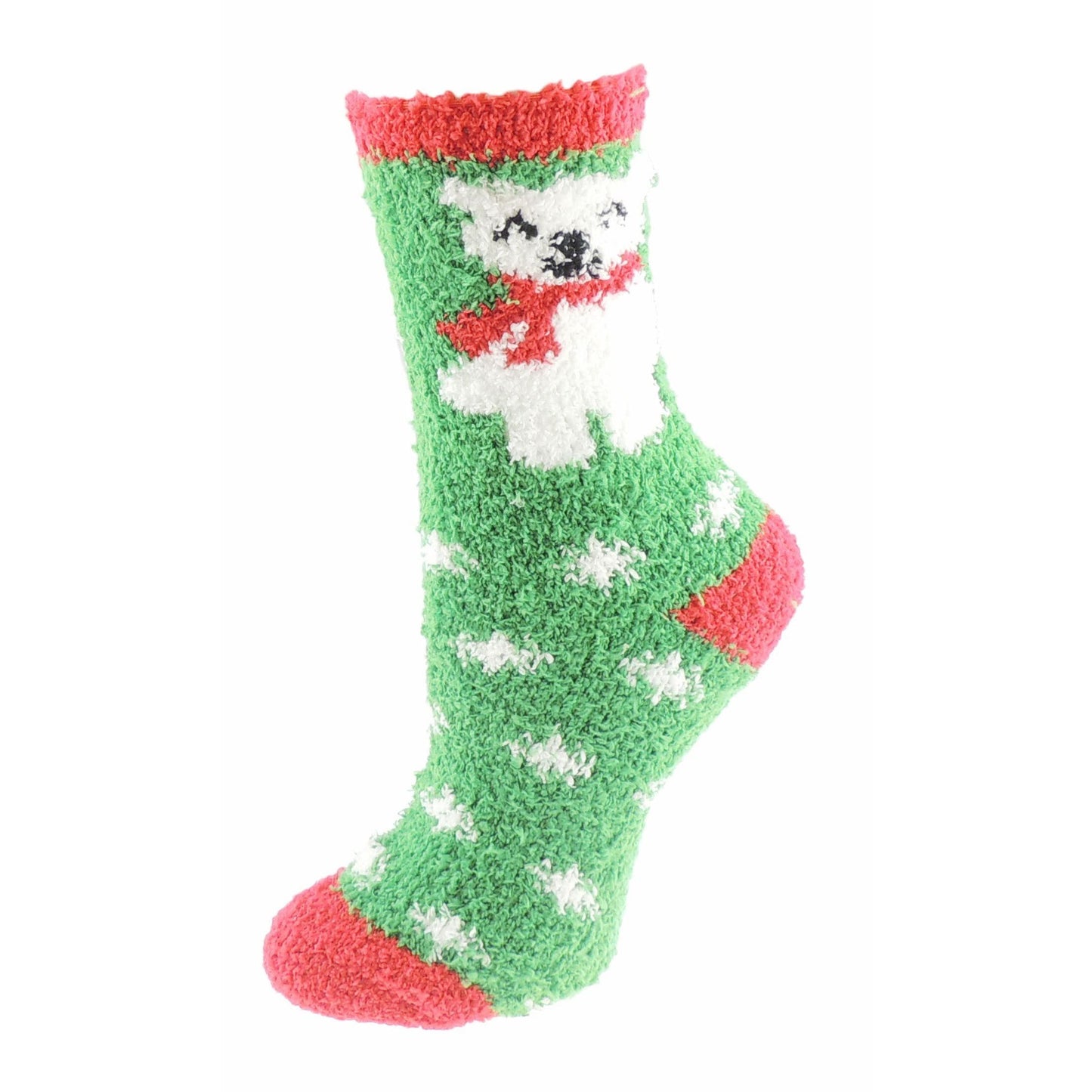 Glamour Girlz Festive Ladies Soft & Cosy Christmas Feather Bed Slipper Socks UK4-7 (Ho Ho Ho)