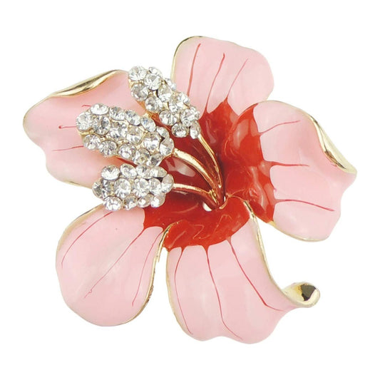 Womens Vintage Look Bridal Wedding Dress Christmas Birthday Scarf Lapel Diamante Diamante Gift Crystal Rhinestone Brooch Badge Corsage Pin Enamel Orchid Flower Lily Boxed
