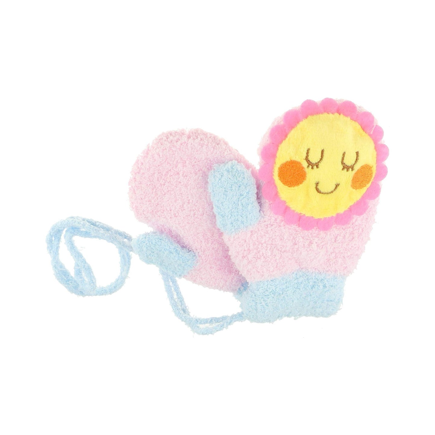 Soft Baby Girls Boys Kids Toddler Children Babies Knit Fleece Thermal Warm Winter Outdoor Chain String Gloves Soft Feather Animal Mitts Mittens 1 2 Years (