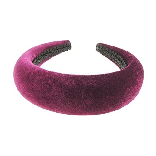 Womens Occasion Wedding Bridal Party Birthday Christmas Evening Wide Thick High Bump Padded Matador Velvet Velour Hair Hairband Headband Alice Band
