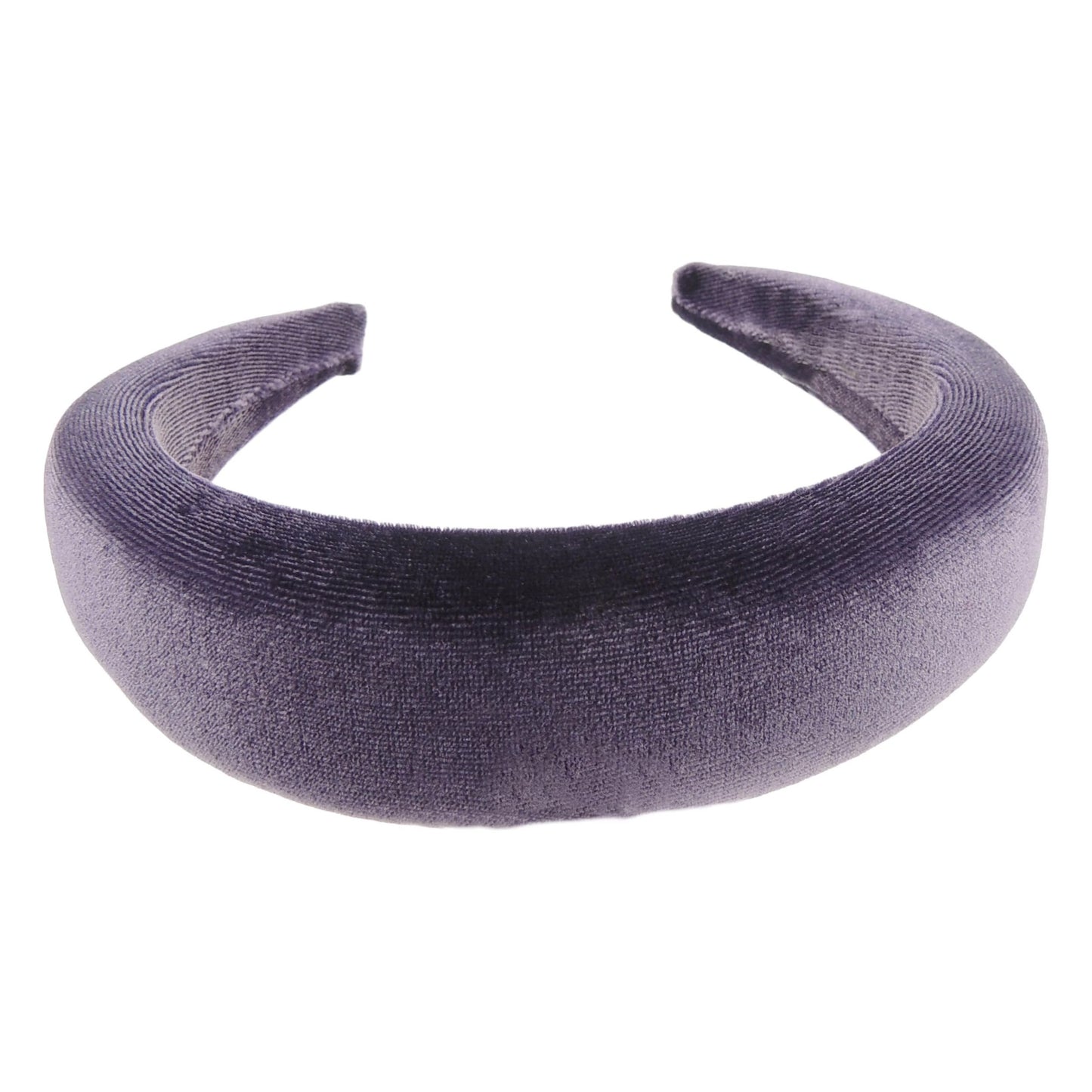 Ladies Girls Velvet Wide Padded Covered Headband Alice Band (Pale Orange)