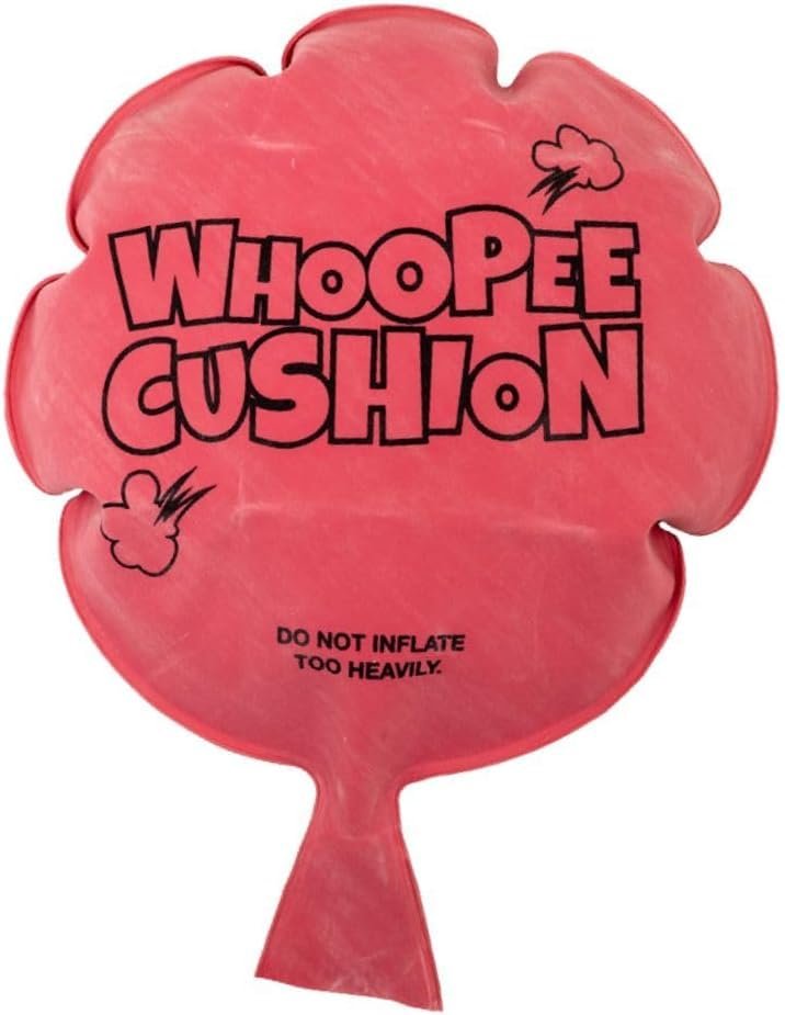 Adult Funny Gag Practical Joke Classic Traditional Kids Childrens Prank Fart Red Whoopee Cushion For Christmas Stocking FIllers, Party Favour Bag Fillers